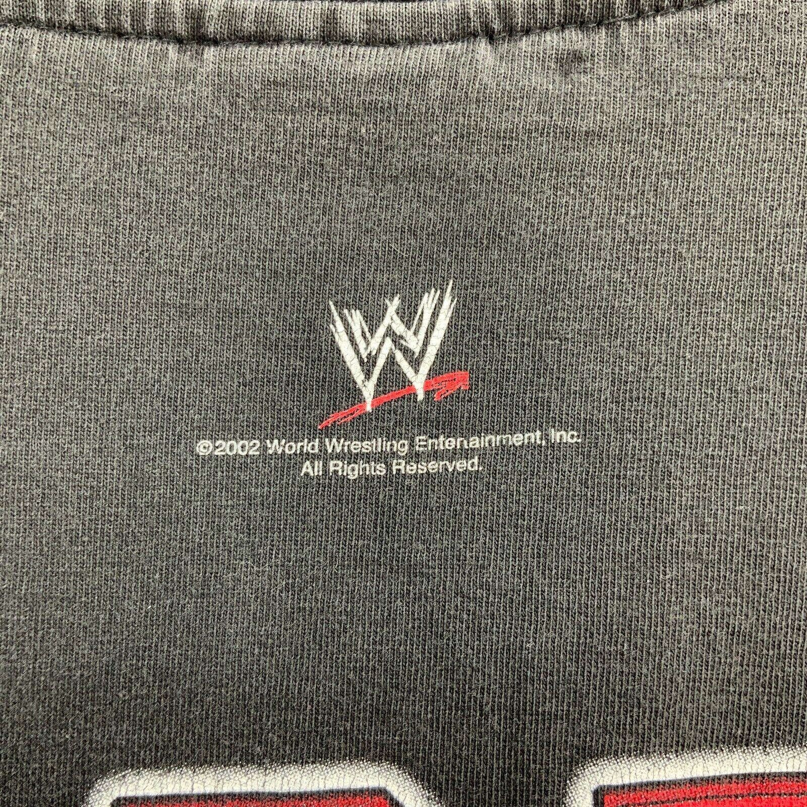 2002 Screw The Rules Cross Logo Play The Game Black T-shirt Size M WWE