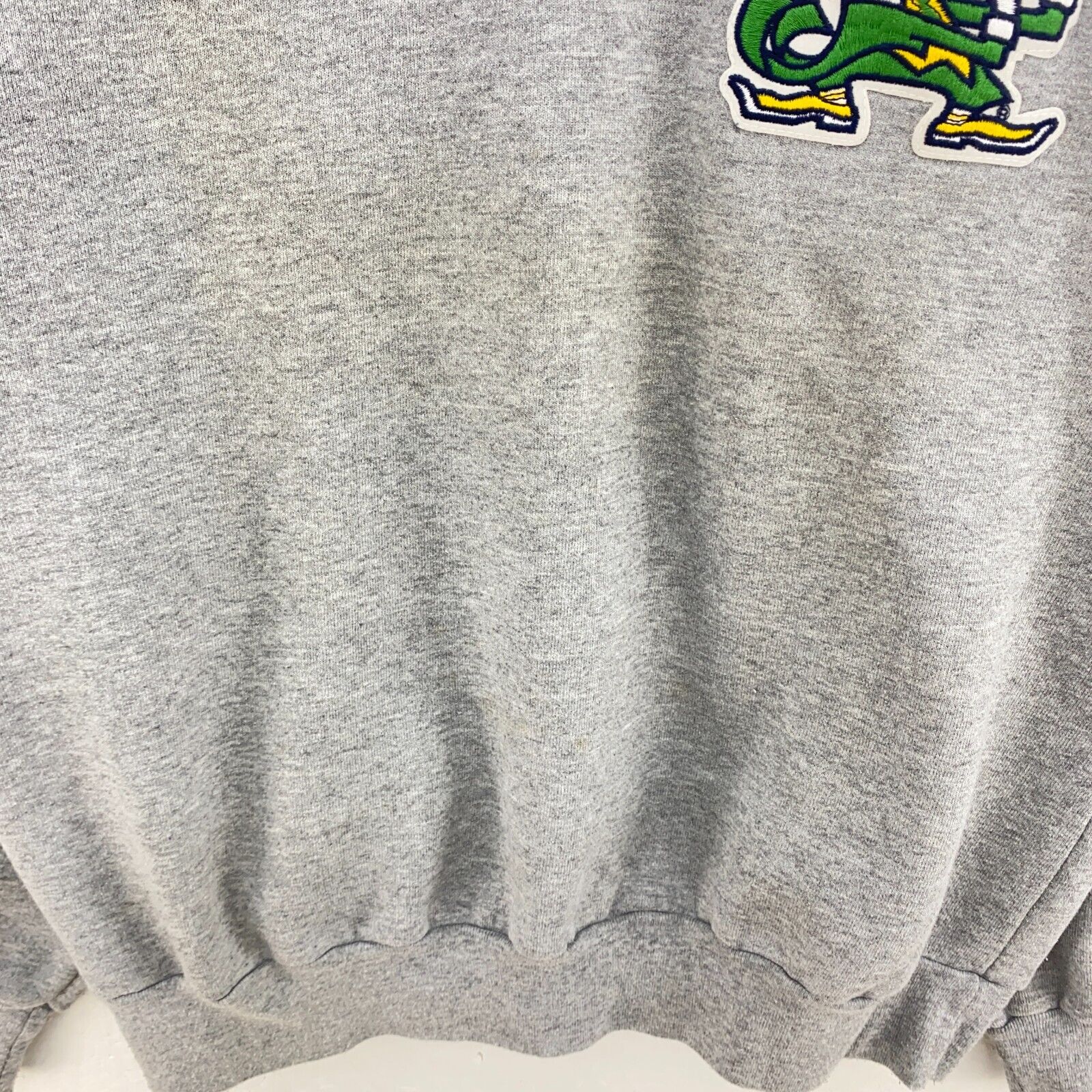 Vintage Notre Dame Fighting Irish NCAA Gray Turtle Neck Sweatshirt Size L