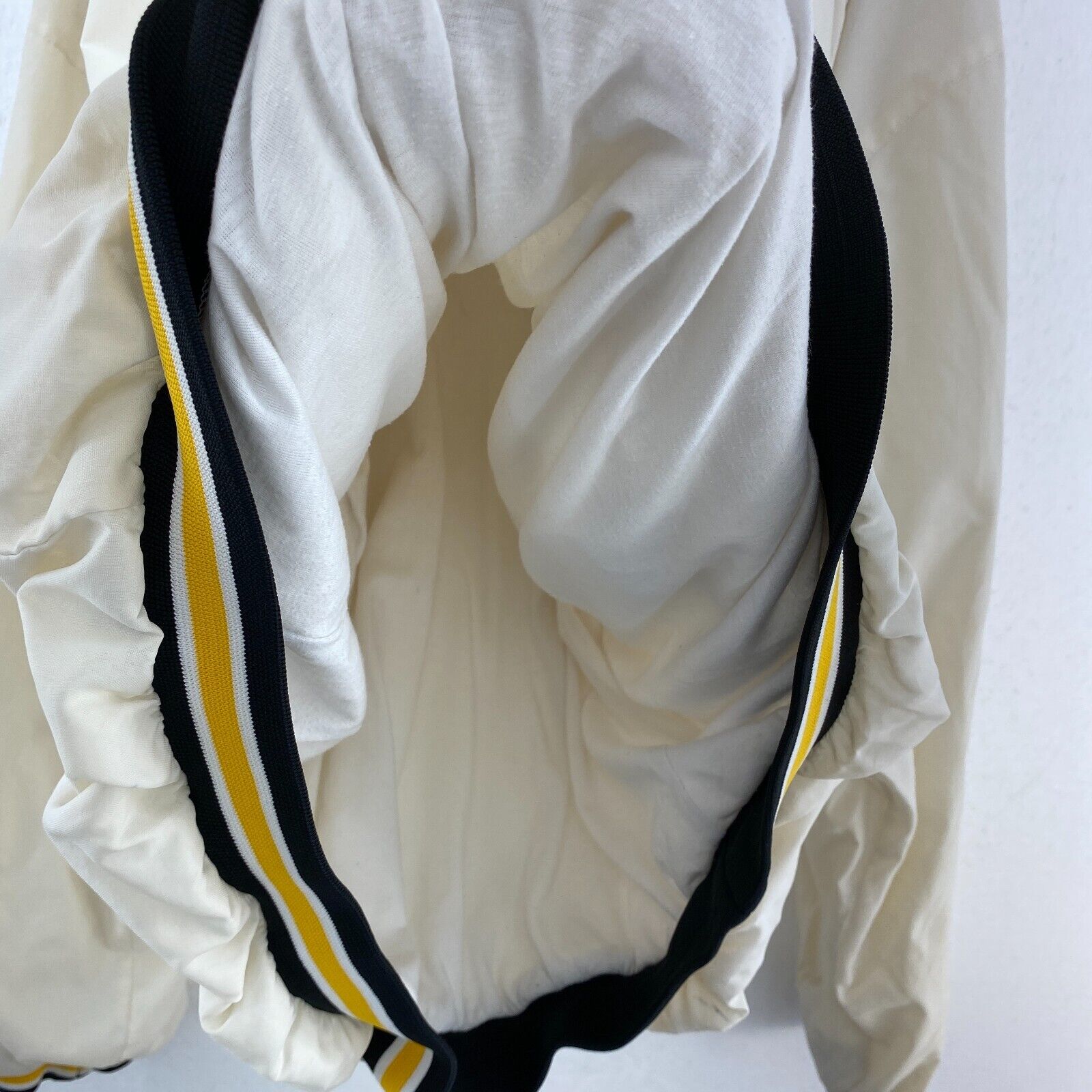 Reebok Pittsburgh Steelers White Light Pullover Jacket Size XXL 1/4 Zip