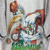 Vintage Miami Hurricanes NCAA Snap-Up Logo Gray T-shirt Size M