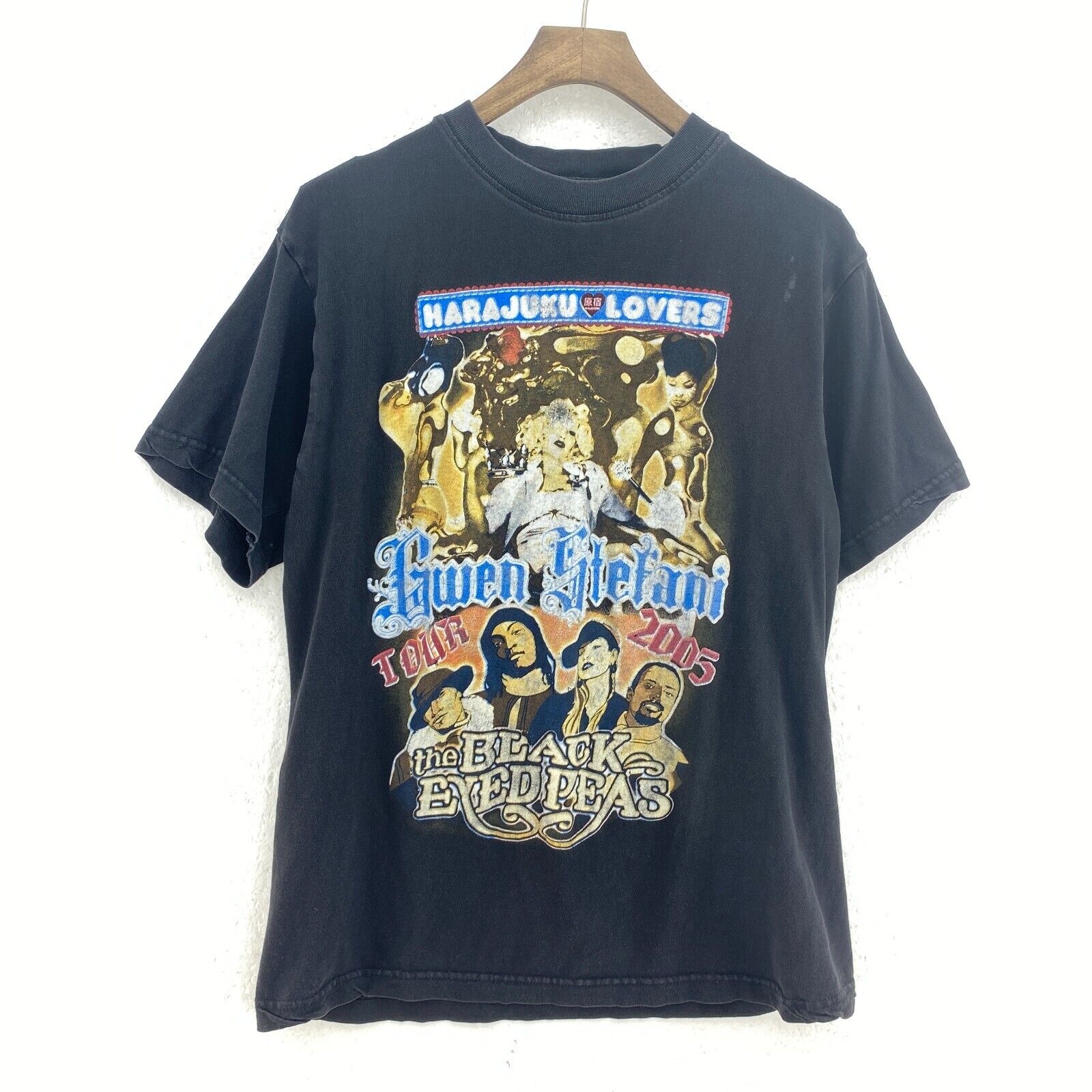 The Black Eyed Peas Tour 2005 Black T-shirt Size S Rock Band