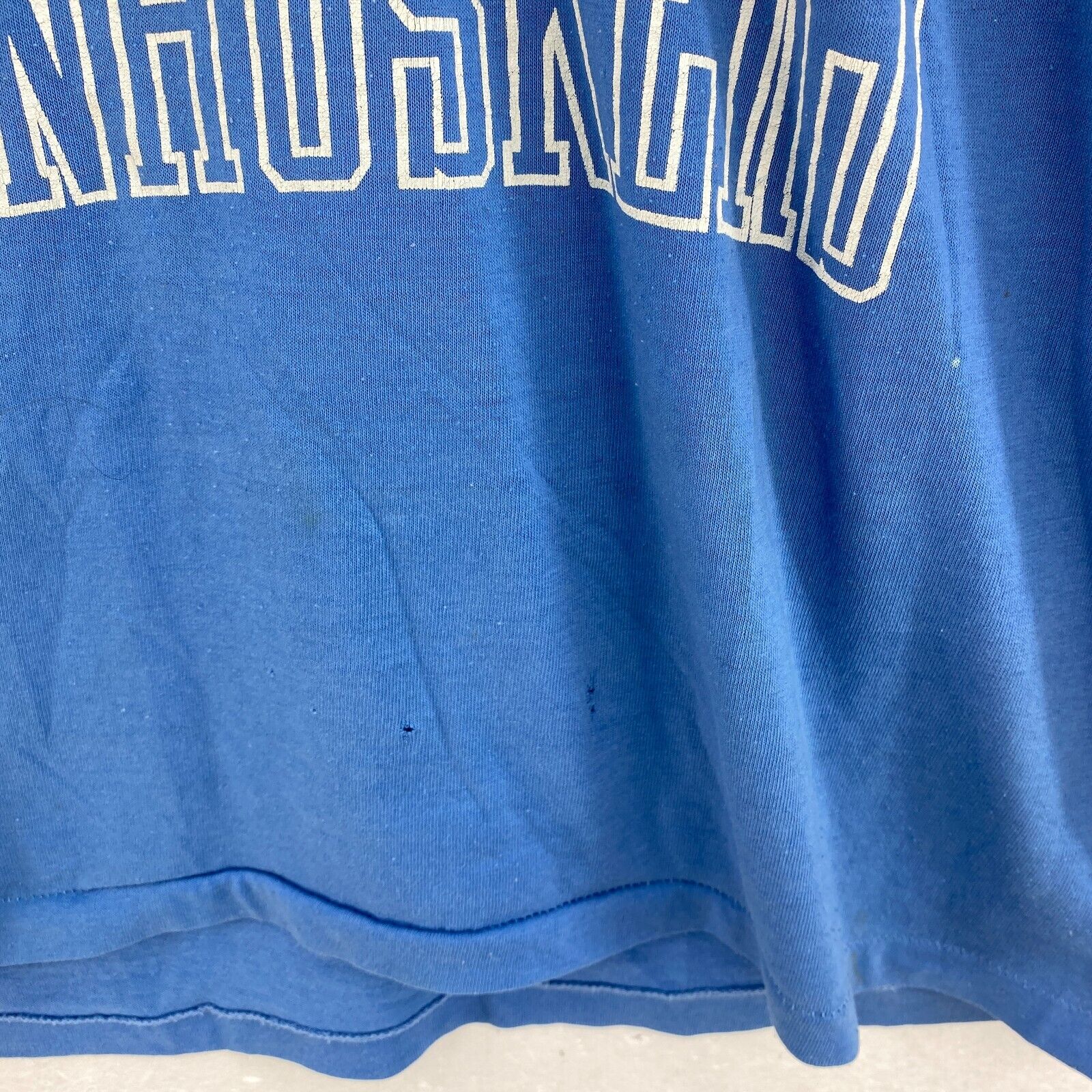 Russell Athlethic Ringer Nebraska Cornhuskers NCAA Blue V-Neck T-shirt Size L