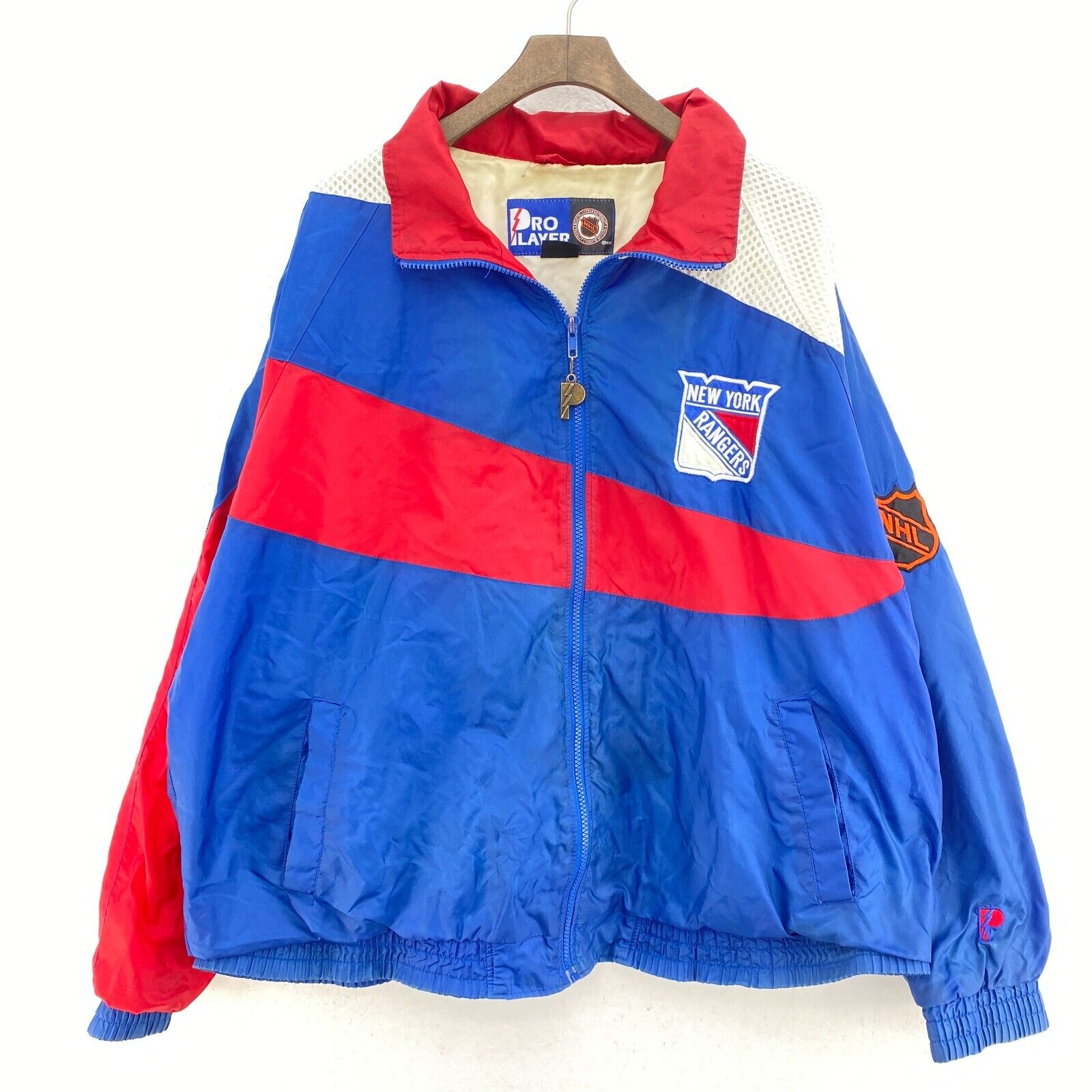 Pro Player New York Rangers NHL Blue Red Full Zip Jacket Size 2XL