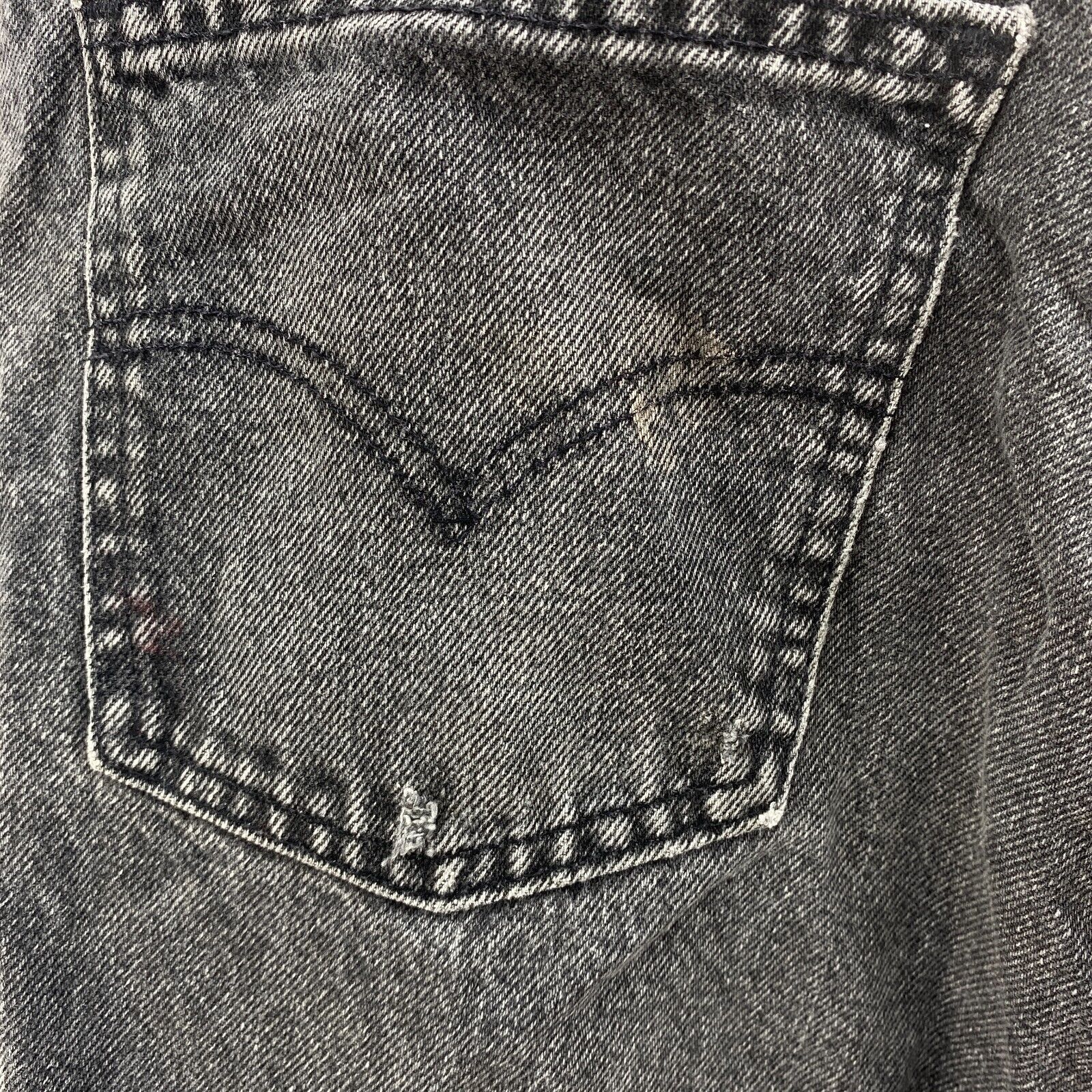Levi Strauss Orange Tab Black Light Wash Jeans Size 36 Straight Leg