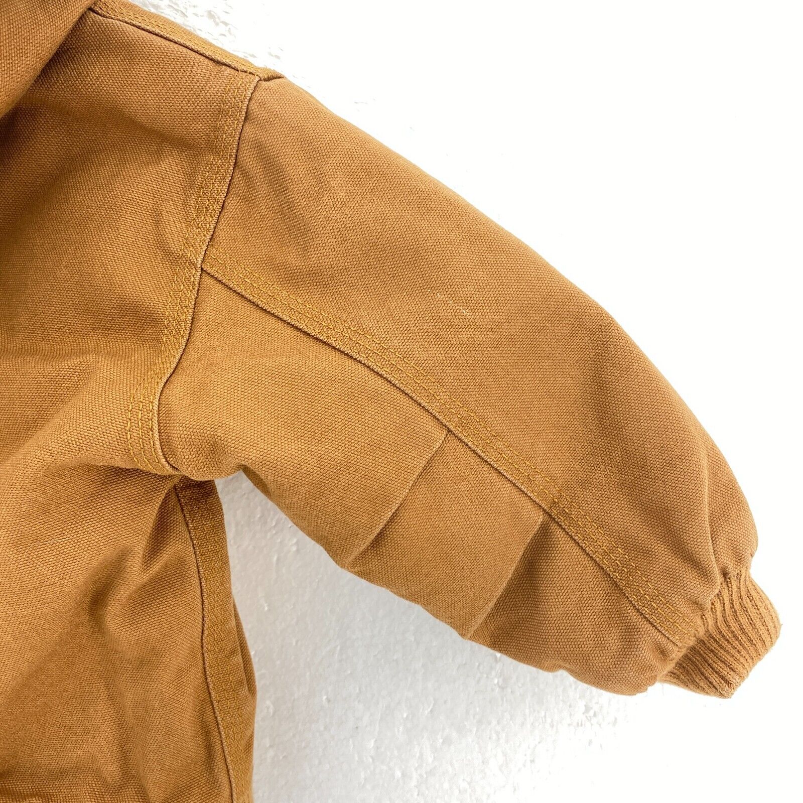 Carhartt Insulated Hooded Jacket Size 12M Brown Full Zip Up Kid's