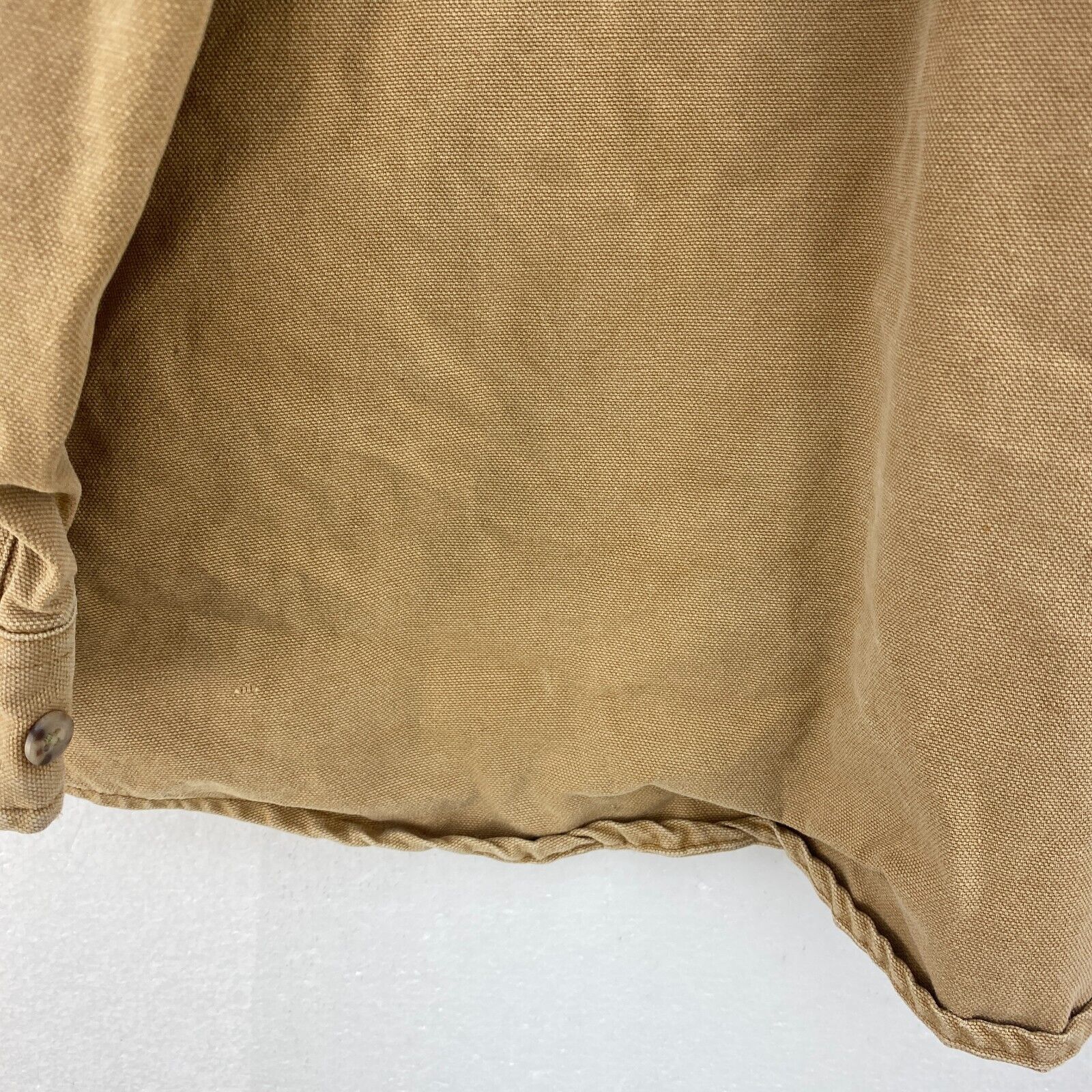 Vintage Carhartt 1990s Double Pocket Button Up Beige Shirt Size L