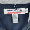 Vintage Nautica Competition Quarter Zip Hooded Green Light Jacket Size L
