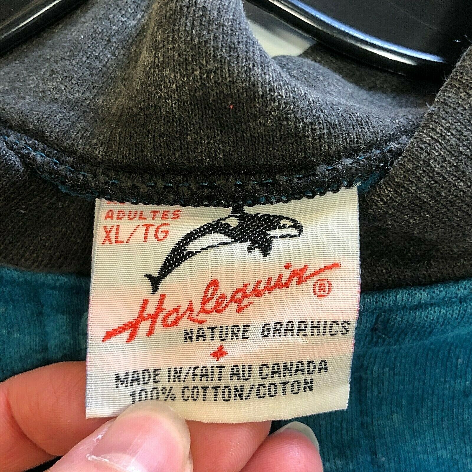 Harlequin Cotton Varsity Jacket Blue Size XL Wolf Dogs Fleece Lined