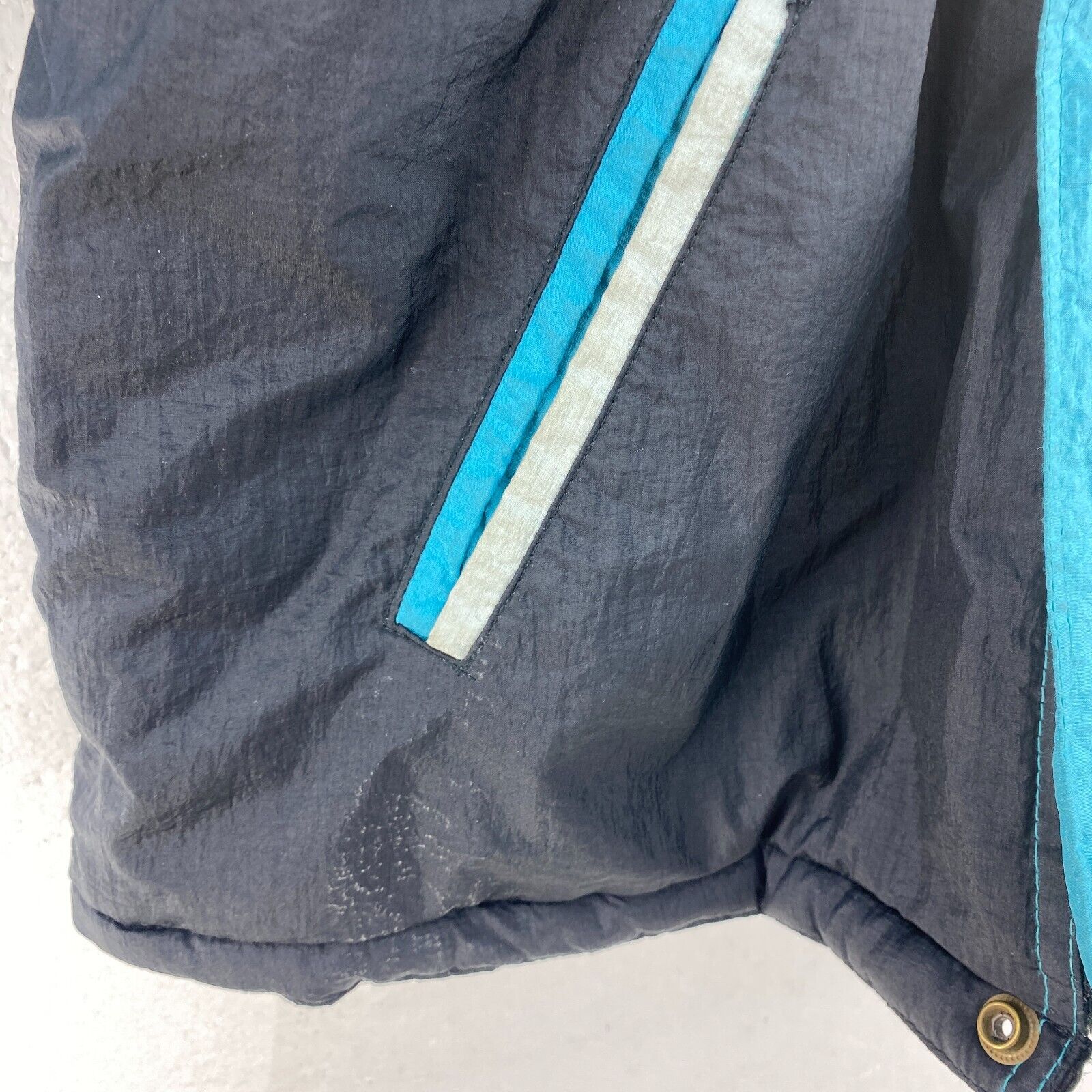 Vintage New Face San Jose Sharks NHL Full Zip Blue Insulated Jacket Size L Kids