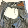 Motorcycle Chaps Leather Black Size Medium Riding Biker 90s