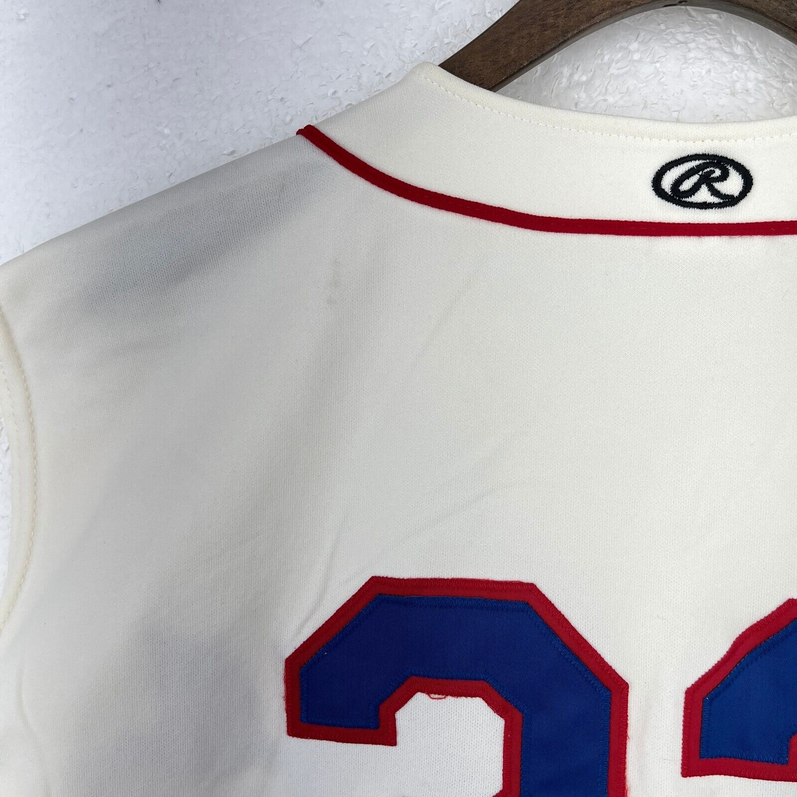 Vintage Cuyahoga NCAA #33 White Baseball Jersey Size 46
