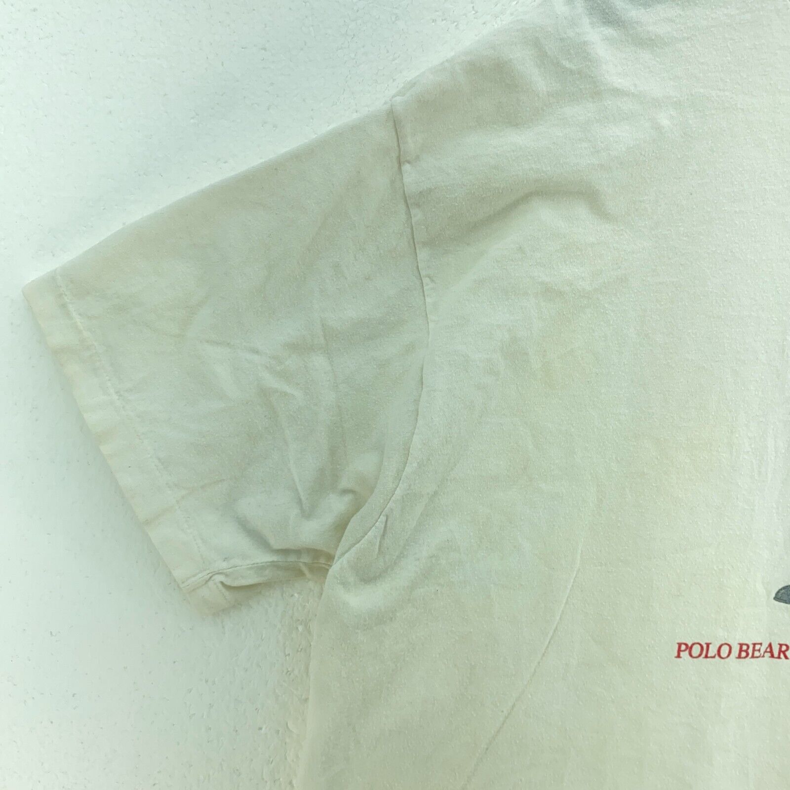 Polo by Ralph Lauren Teddy Bear White Crewneck T-shirt Size XL