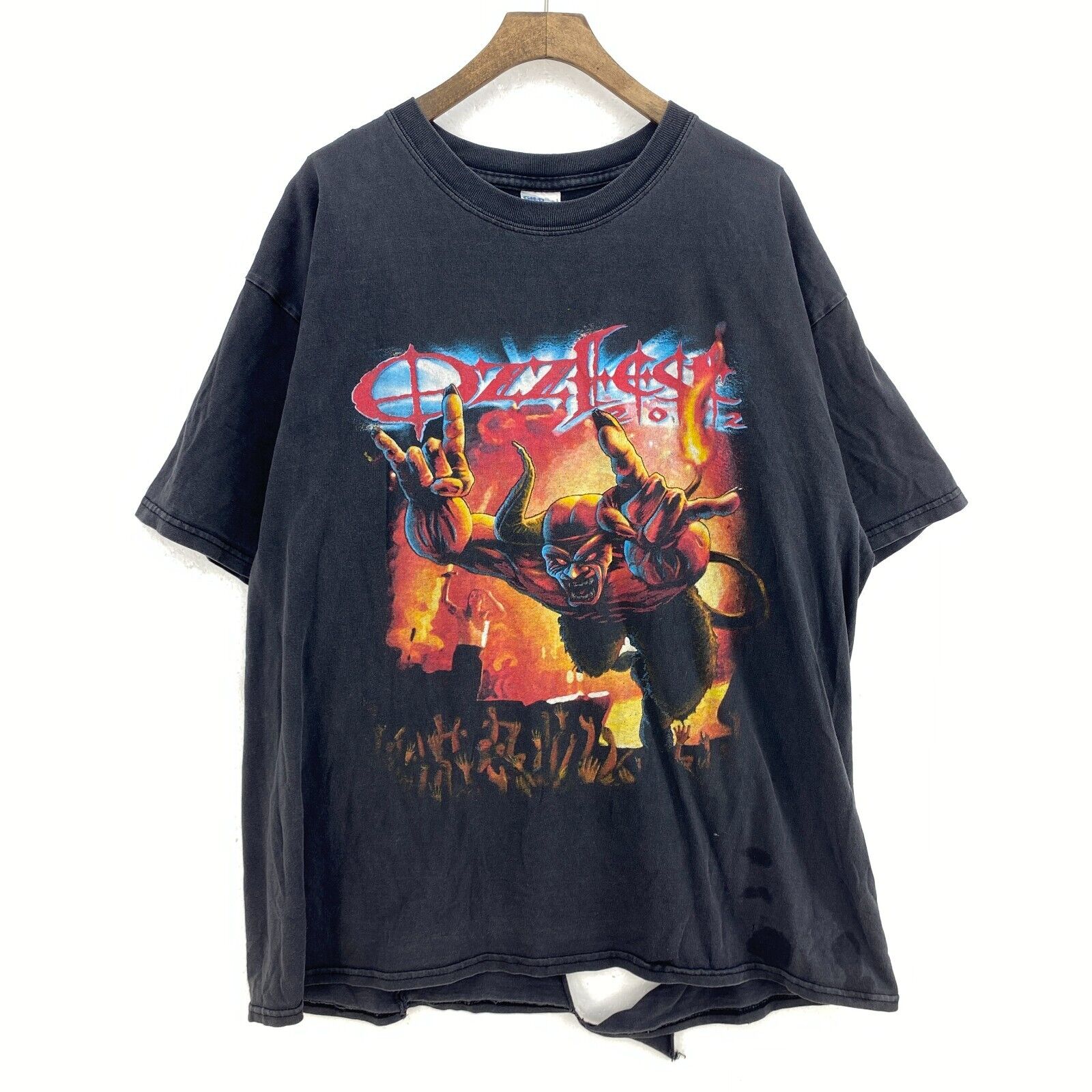 Ozzfest 2002 Devil Music Festival Rock Black T-shirt Size XL
