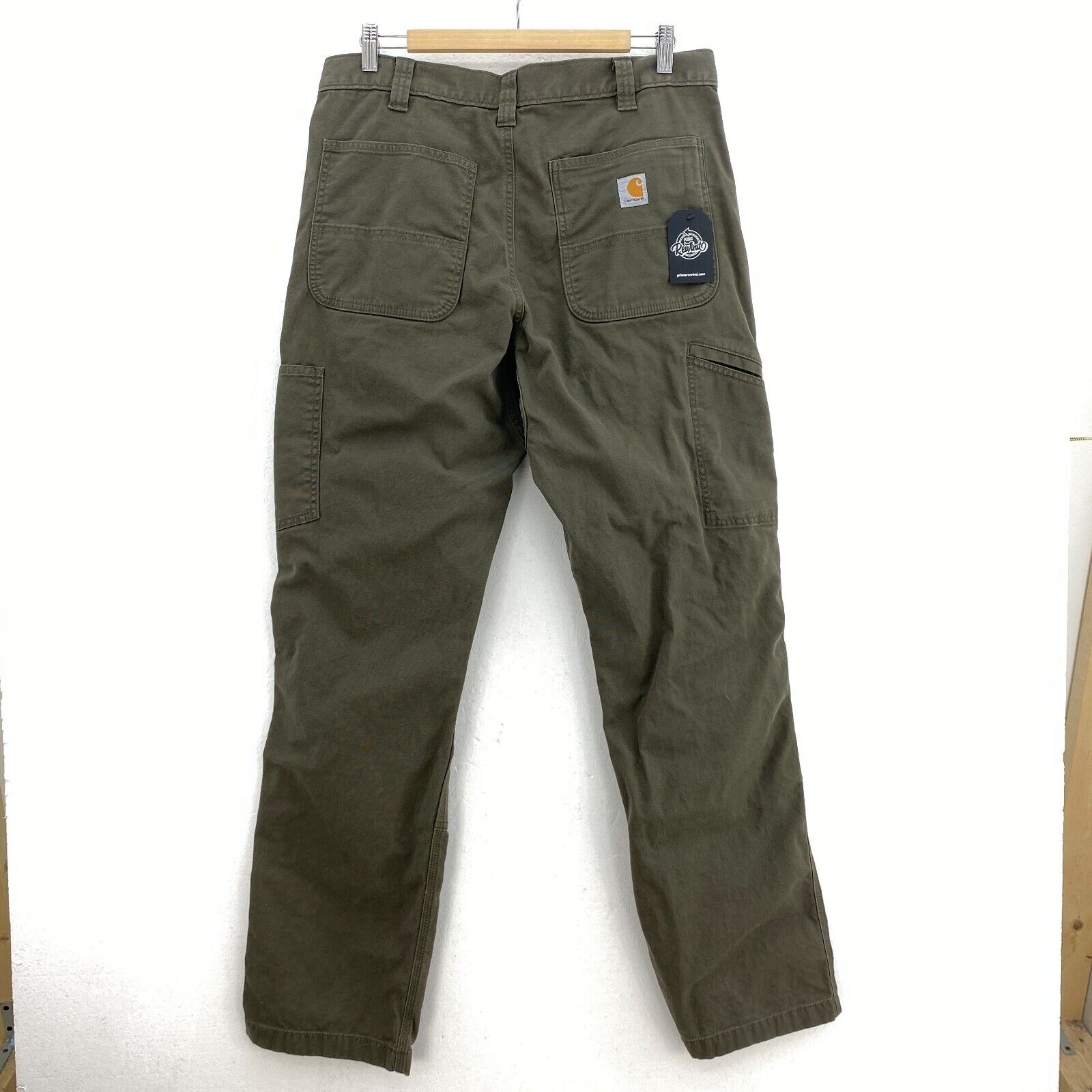 Carhartt Workwear Relaxed Fit Green Cargo Pants Size 35
