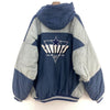 Dallas Cowboys NFL Logo 7 Insulated Full Zip Blue Hooded Jacket Size XL 90s