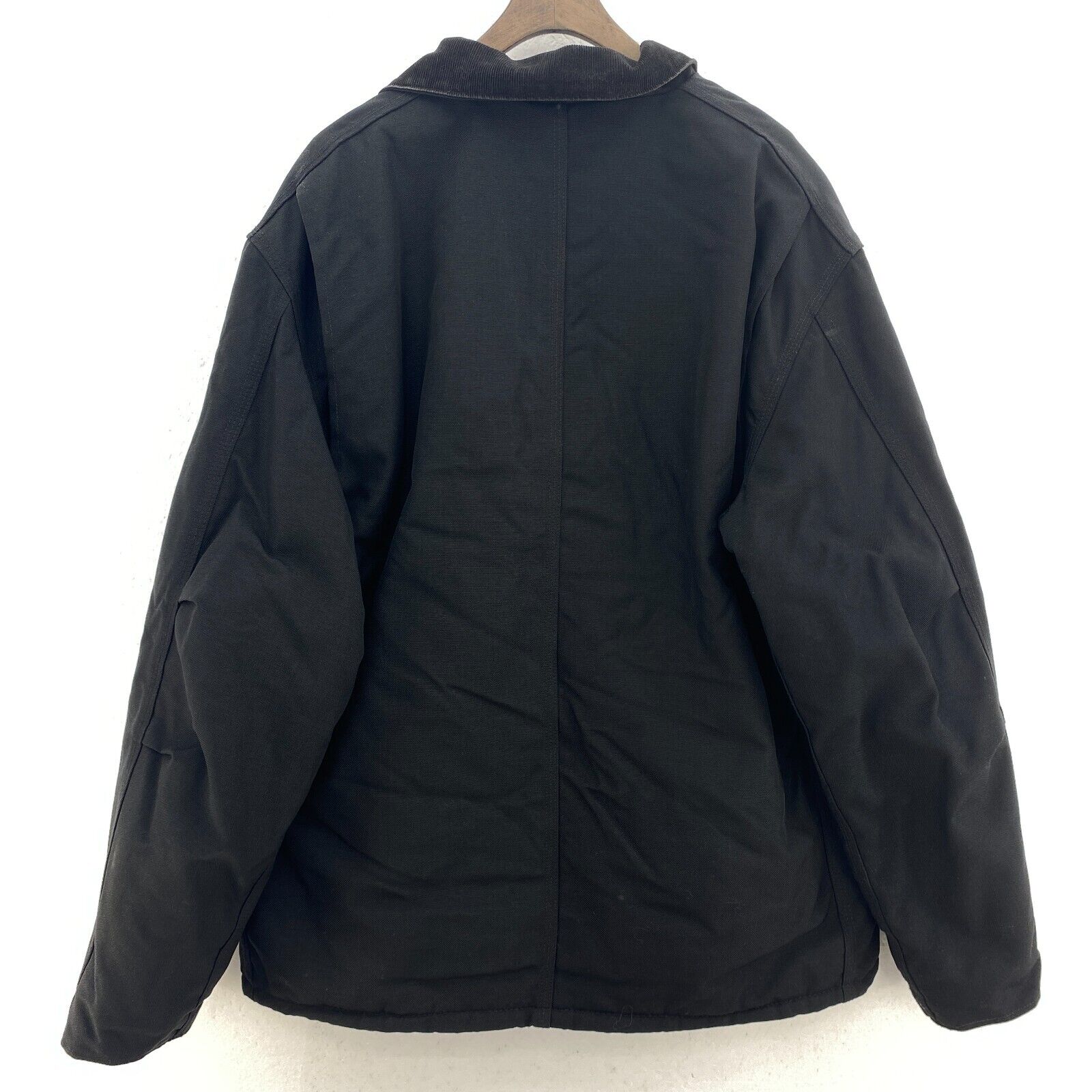 Carhartt Black Insulated Jacket Workwear Size L Full Zip Up