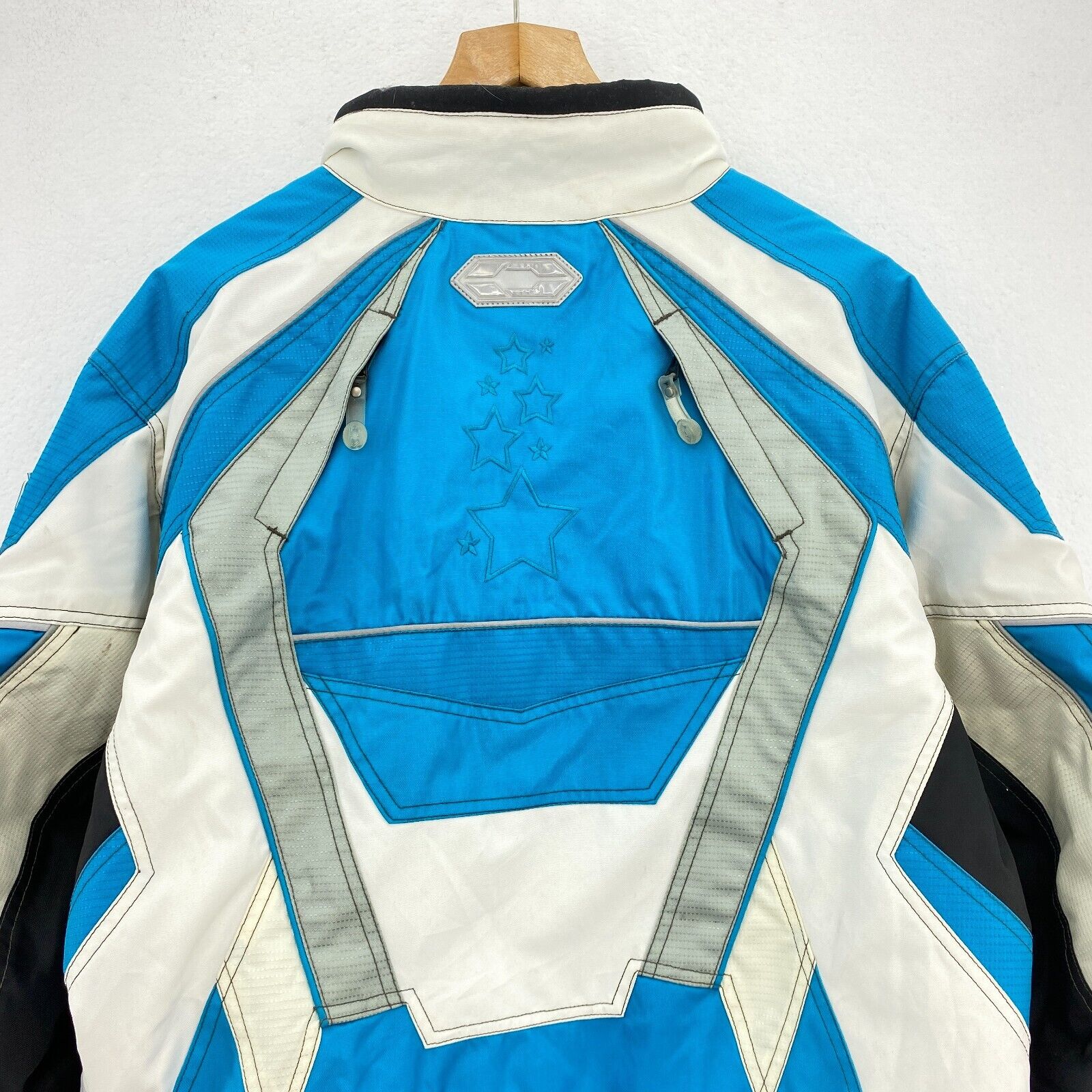 Women's Rox Castle Racing Reissa Blue Motorcycle Jacket Size XL