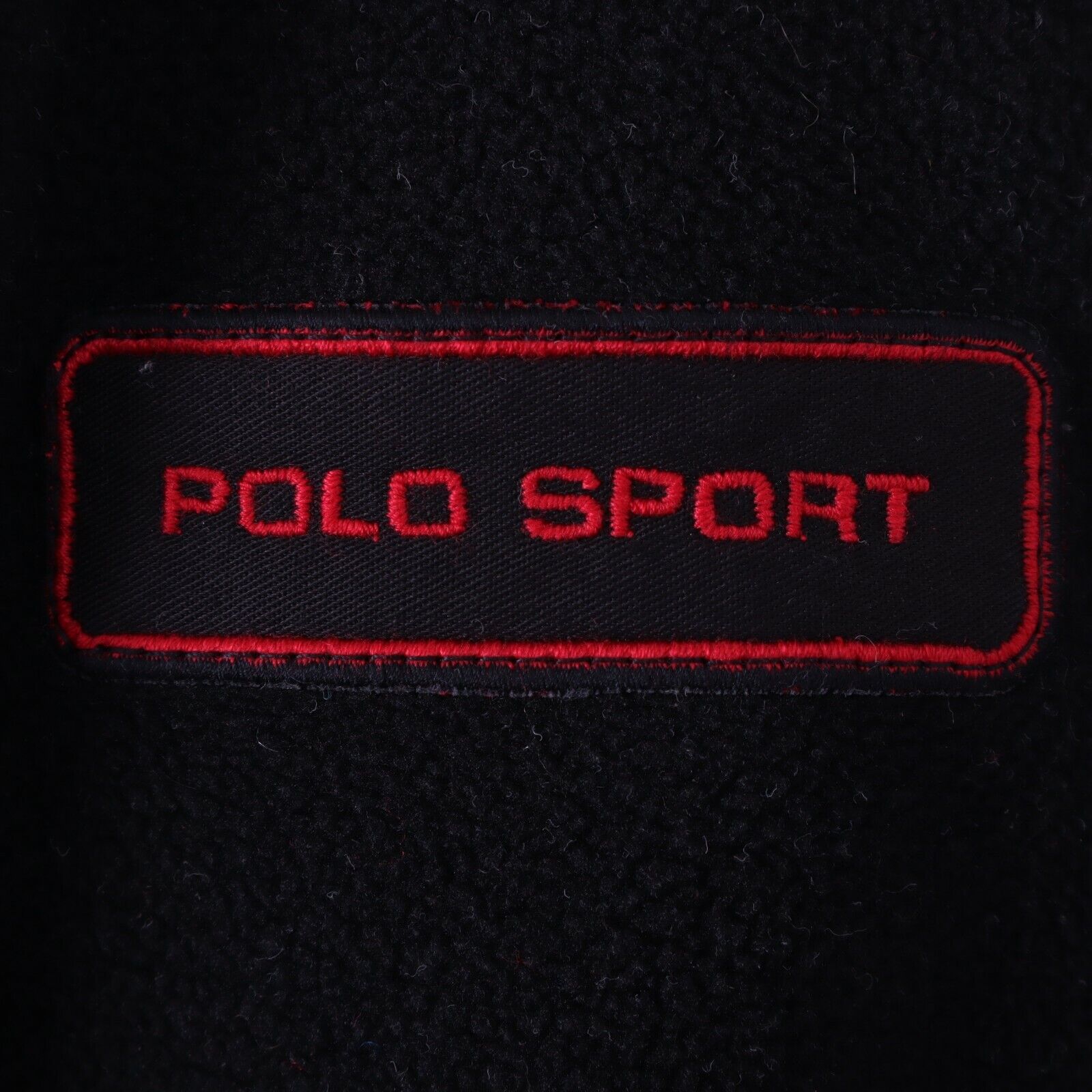 Polo Sport Quarter Zip Fleece Pullover Size XL Black