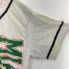 Vintage Miami Hurricanes NCAA Snap-Up Logo Gray T-shirt Size M