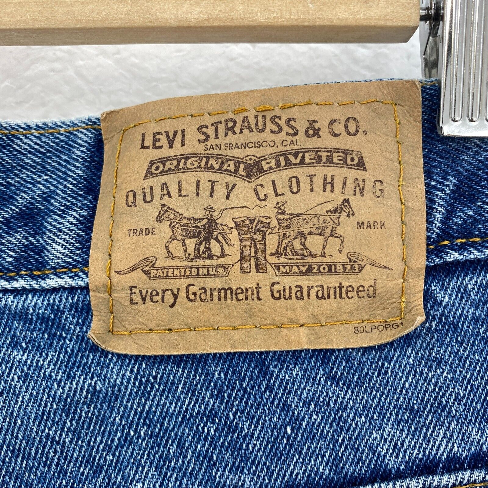 Levi's Orange Tab Dark Wash Blue Jeans Straight Size 32 x 28