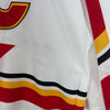 Vintage Pro Player NHL Calgary Flames White V-Neck Jersey Size XXL