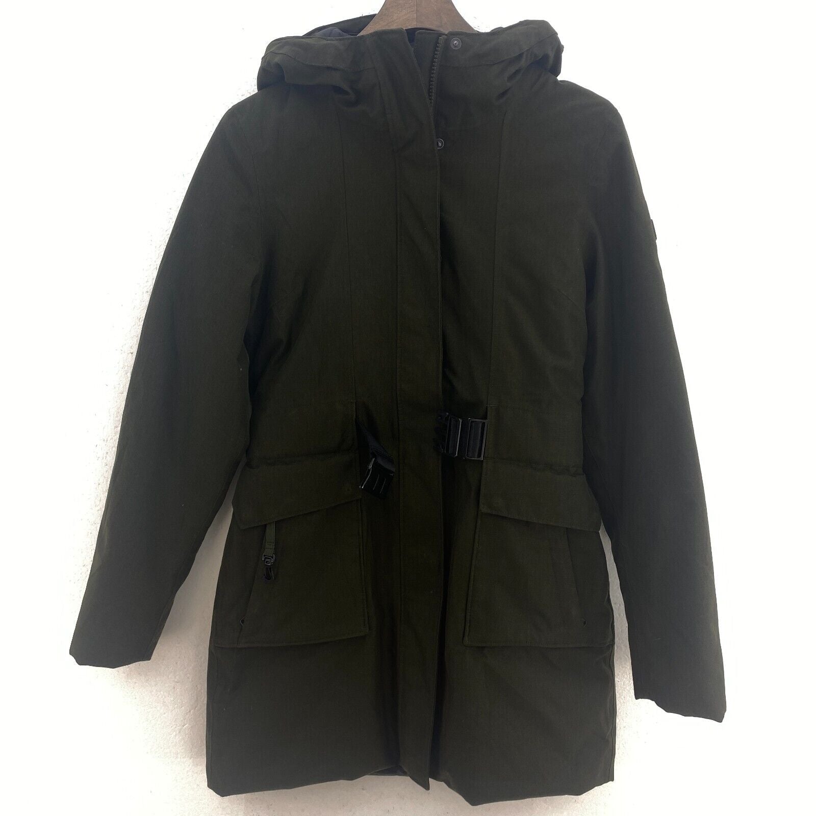 The North Face Women's Green Coat Hooded Jacket Size XS Full Zip Insulated