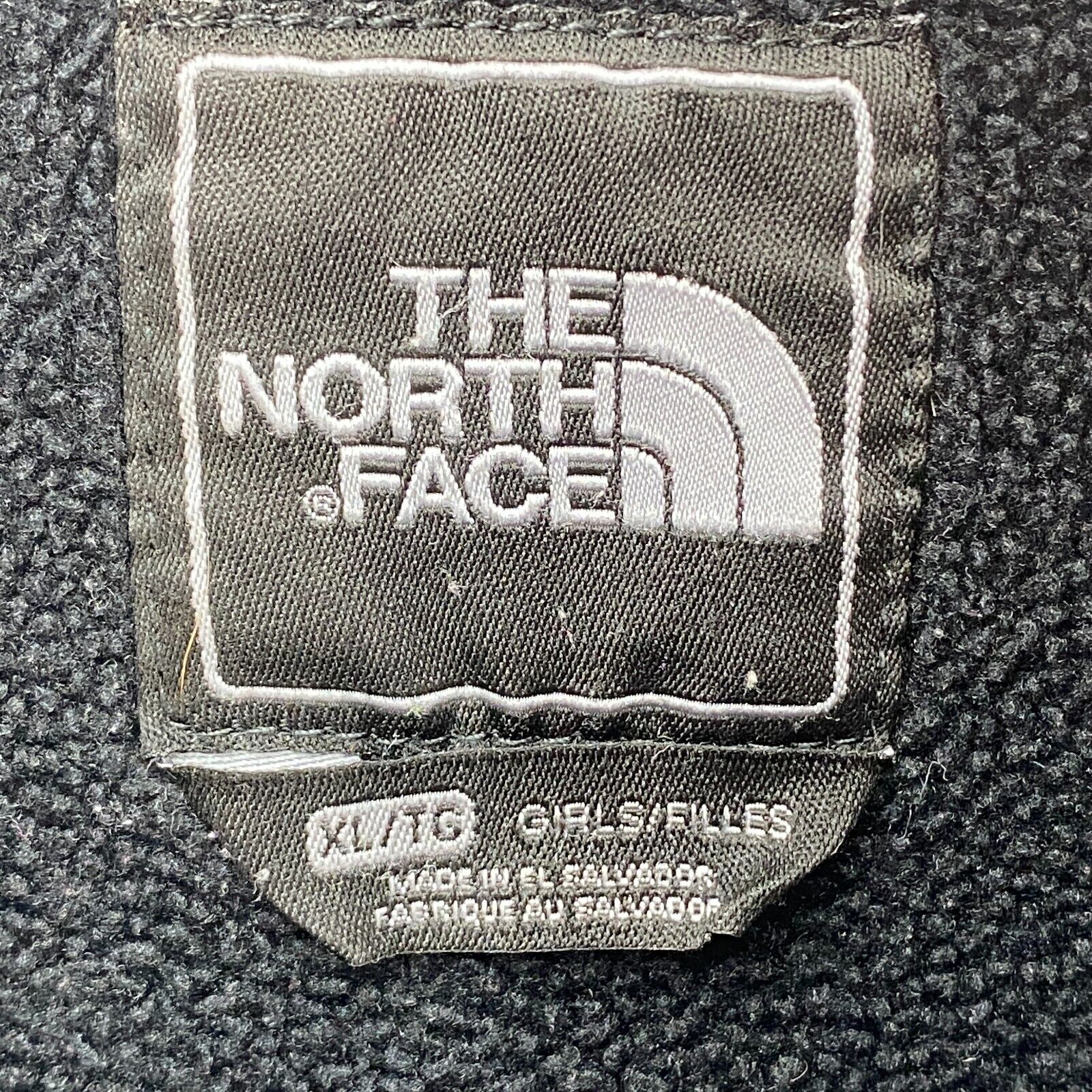 The North Face Full Denali Zip Black Fleece Jacket Size XL Girls