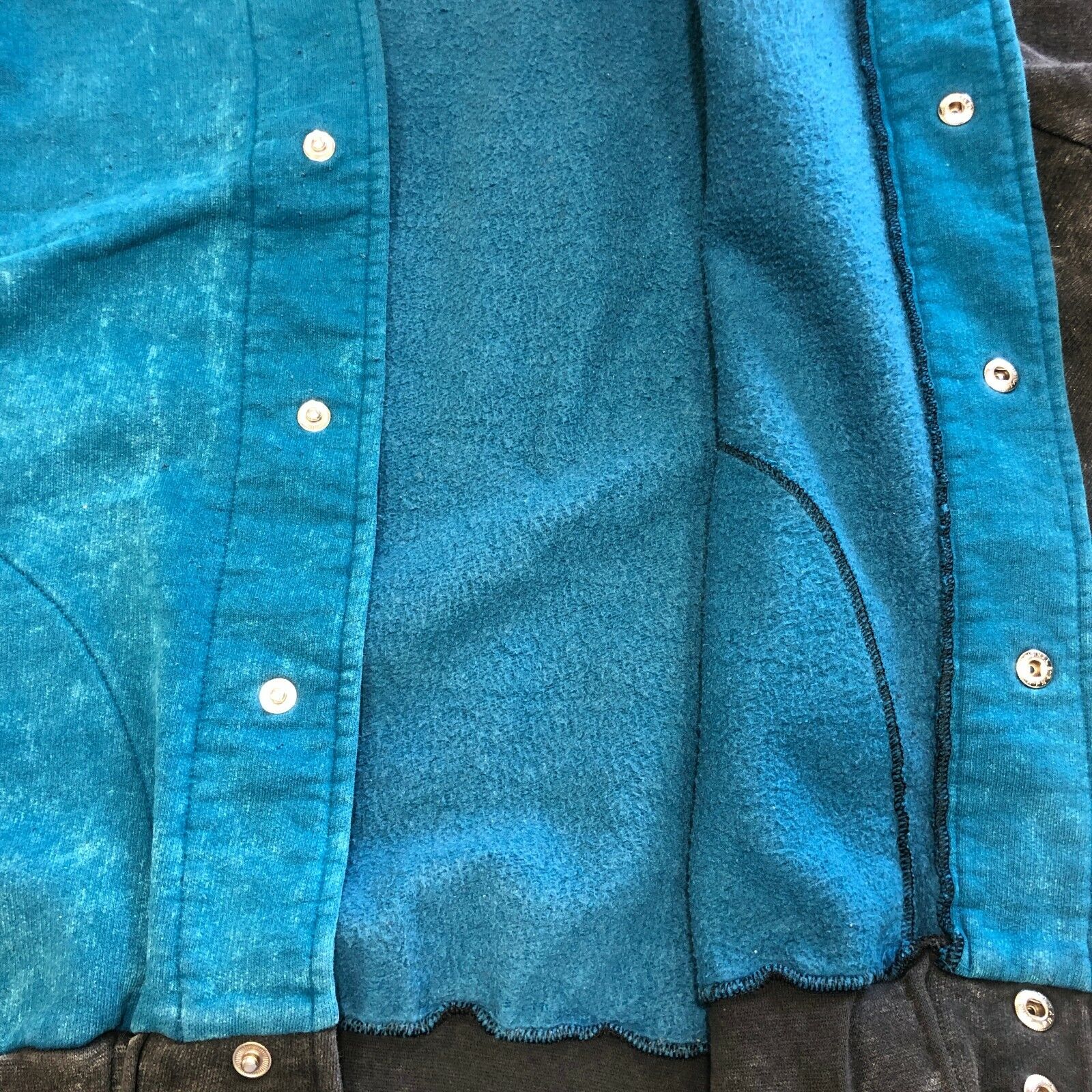 Harlequin Cotton Varsity Jacket Blue Size XL Wolf Dogs Fleece Lined