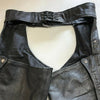 Leather Chaps Motorcycle Black Size Small Riding Biker 90s