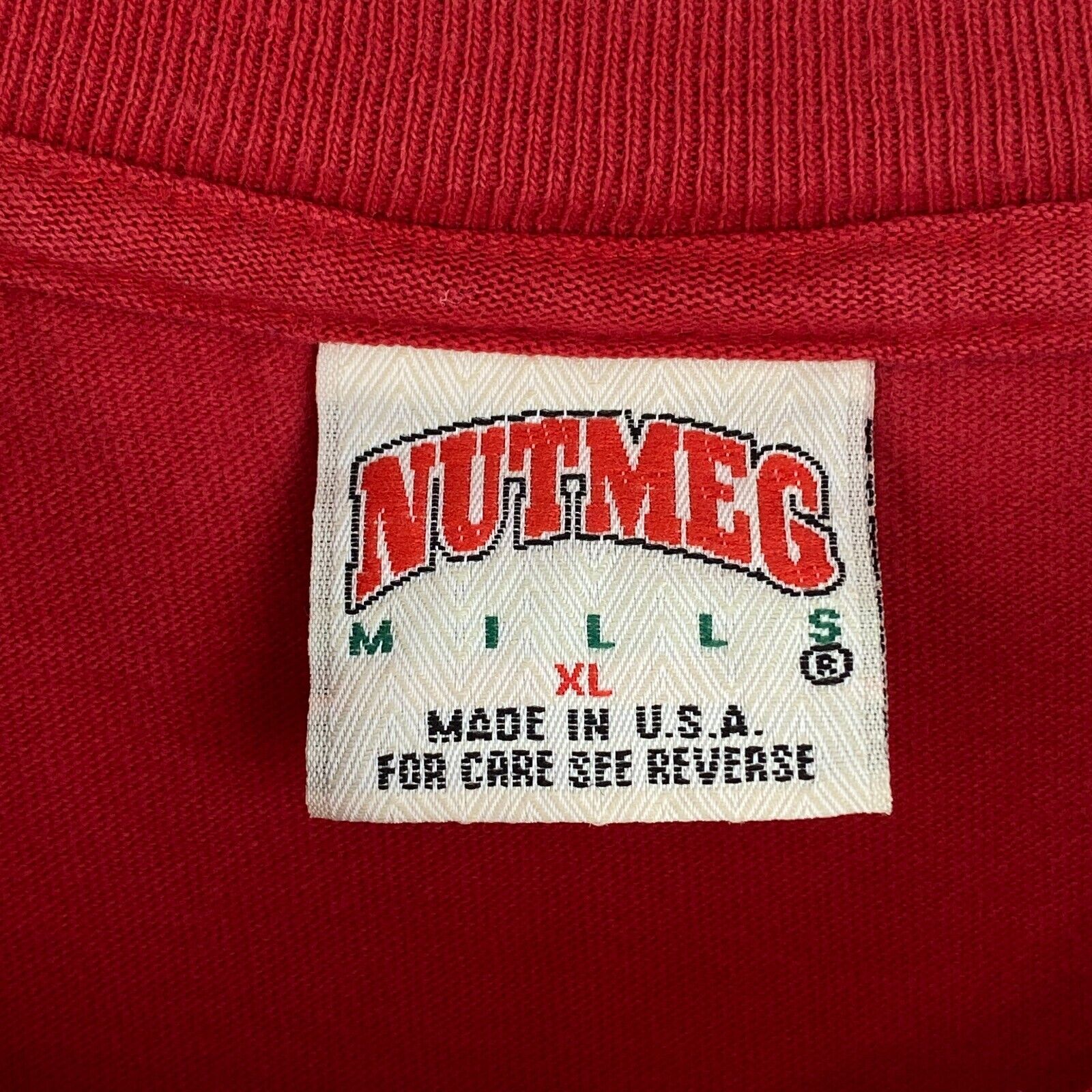 Vintage Nutmeg MLB Philadelphia Phillies Red T-shirt Size XL Single Stitch