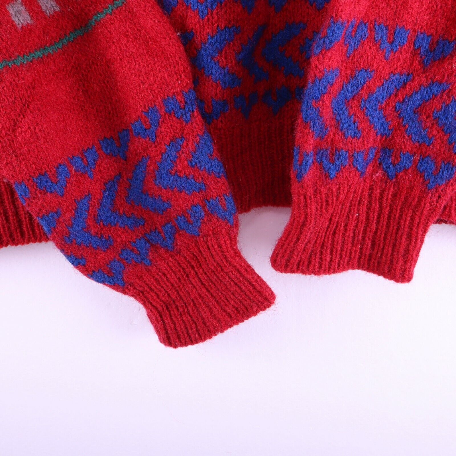 Pendleton Wool Knit Sweater Red Crewneck Size Large 90s