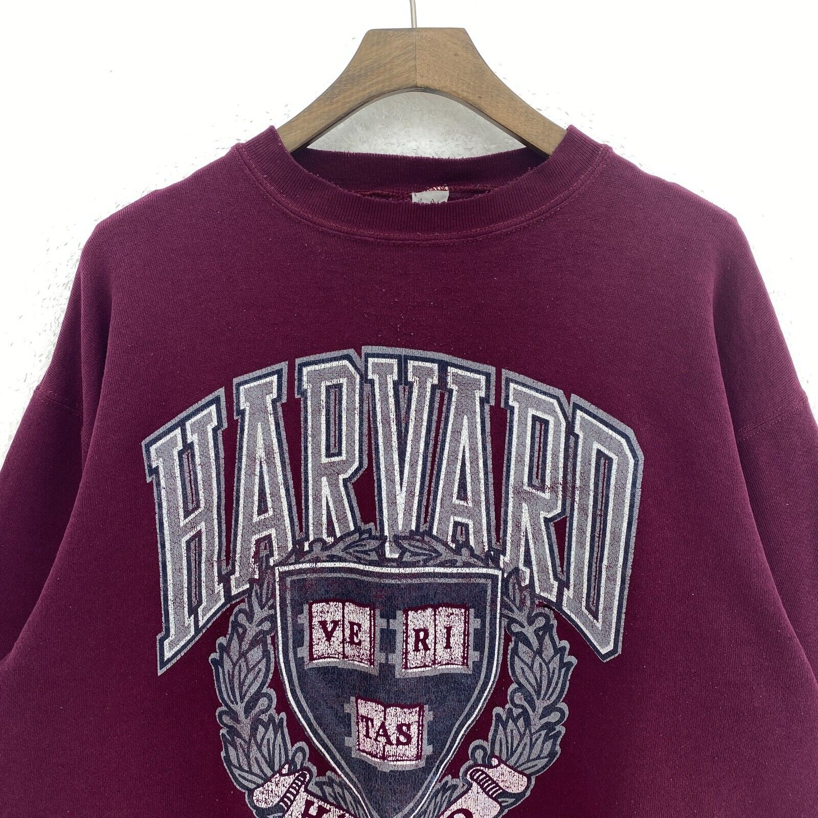 Harvard University Logo Burgundy Red Sweatshirt Size M Pullover