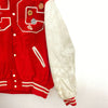 70s Varsity Coldwater Wrestling Track Red Bomber Jacket Size XL