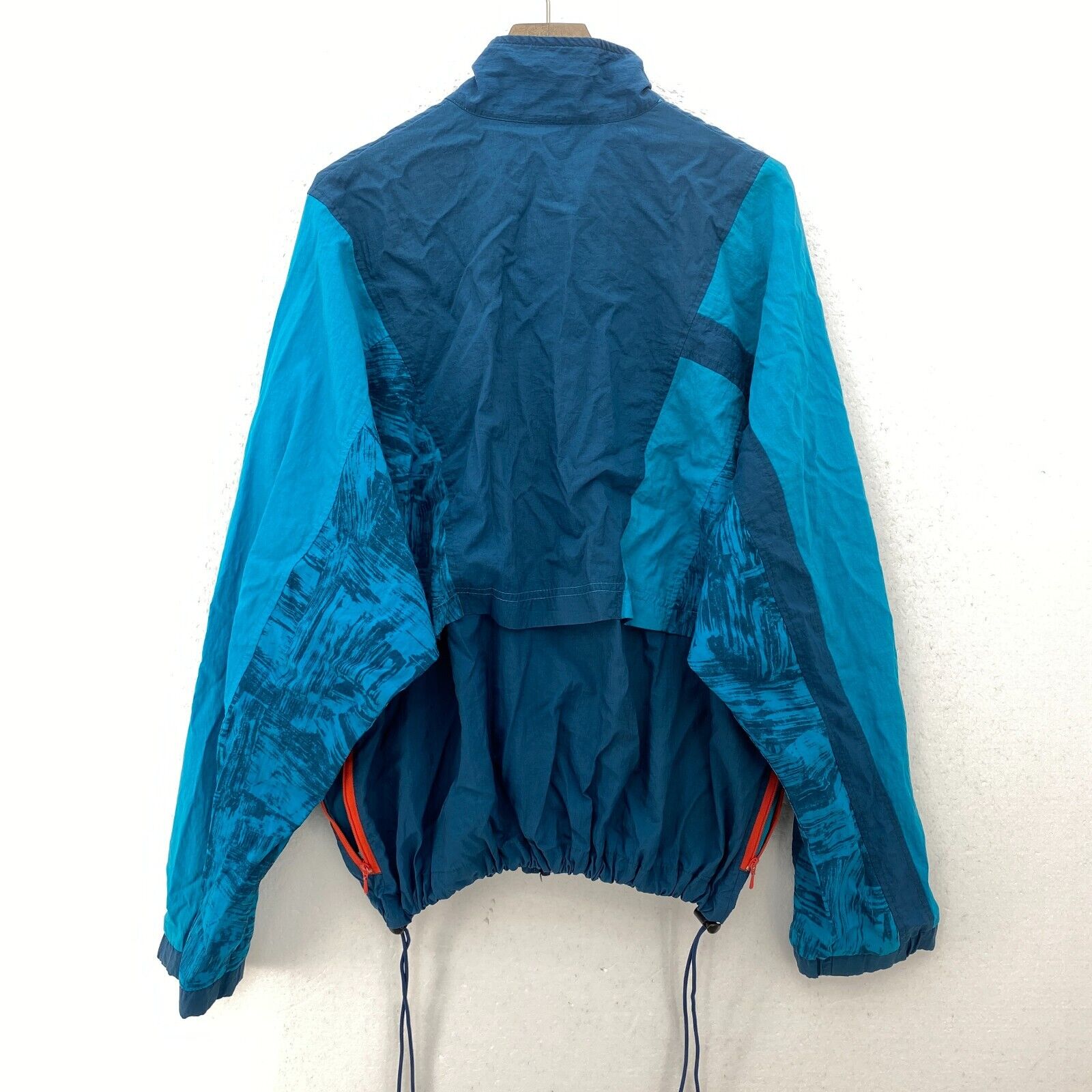 Vintage Nike Logo Full Zip Teal Blue Windbreaker Jacket Size M