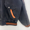 Harley Davidson Motorcycles Embroidered Heavy Bomber Jacket Size XL Black