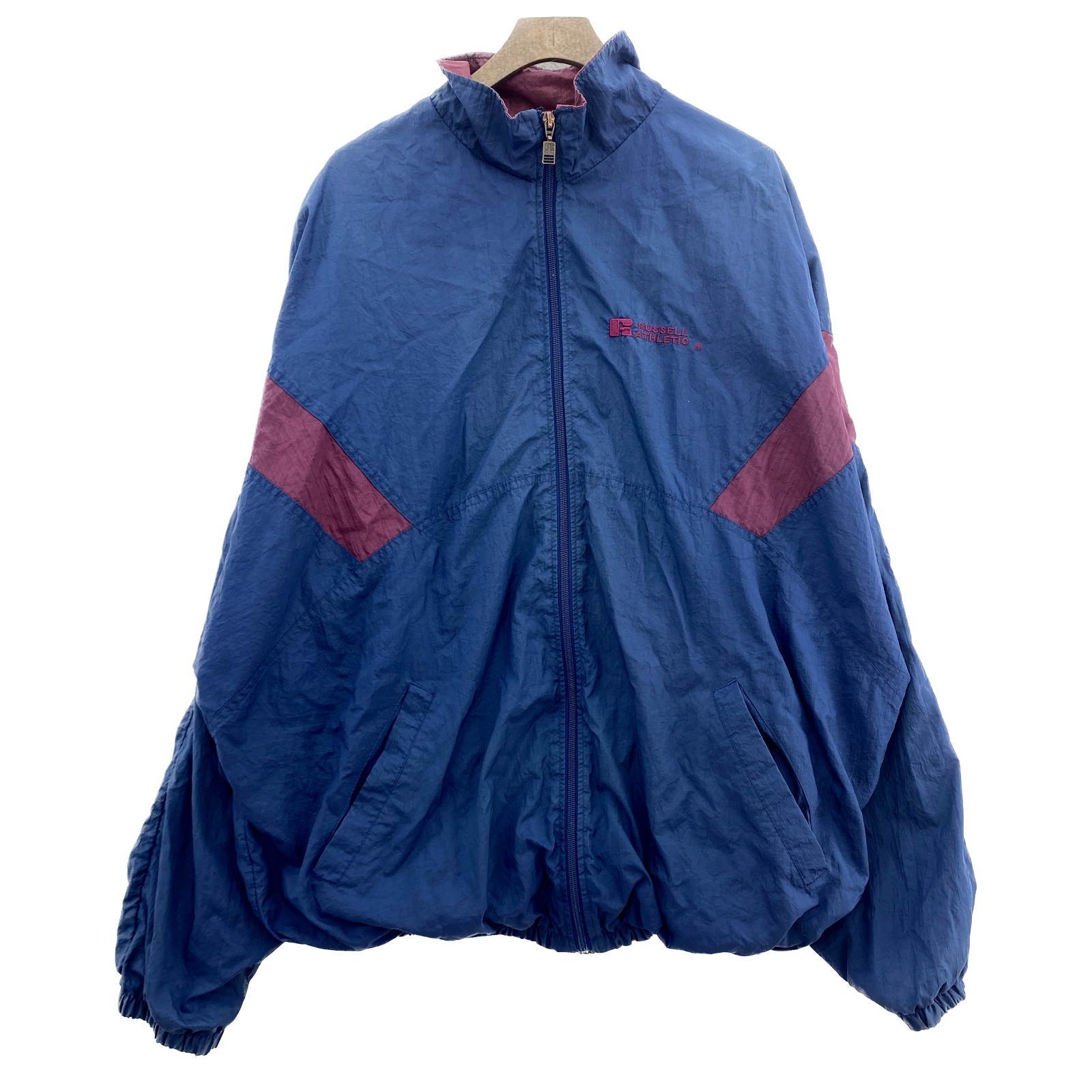 Vintage Russell Athletic Logo Full Zip Navy Blue Jacket Size XL