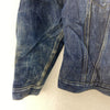 Levi Strauss Sherpa Lined Button Up Dark Wash Blue Denim Jacket Size 36