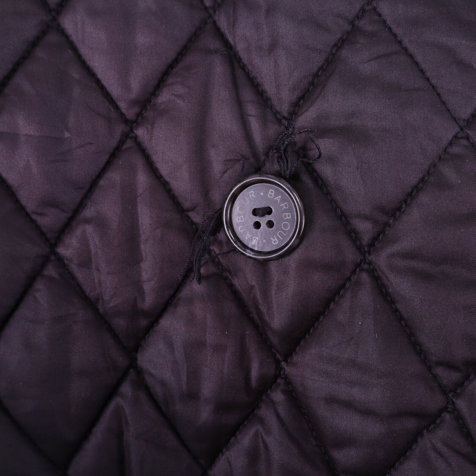 Barbour Valerie Trench Quilt Black Jacket Size 8