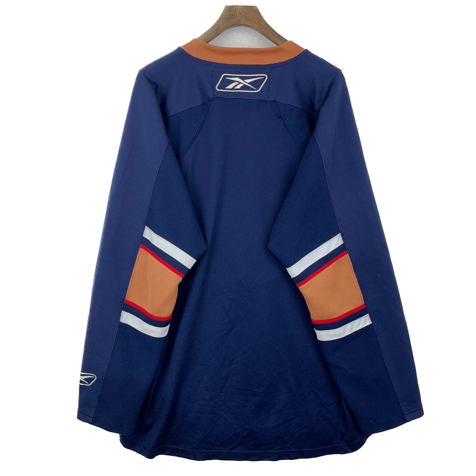 Vintage Reebok Edmonton Oilers NHL Navy Blue Jersey Size M