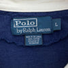 Vintage Polo Ralph Lauren Striped Yellow Navy Blue Polo T-shirt Size L