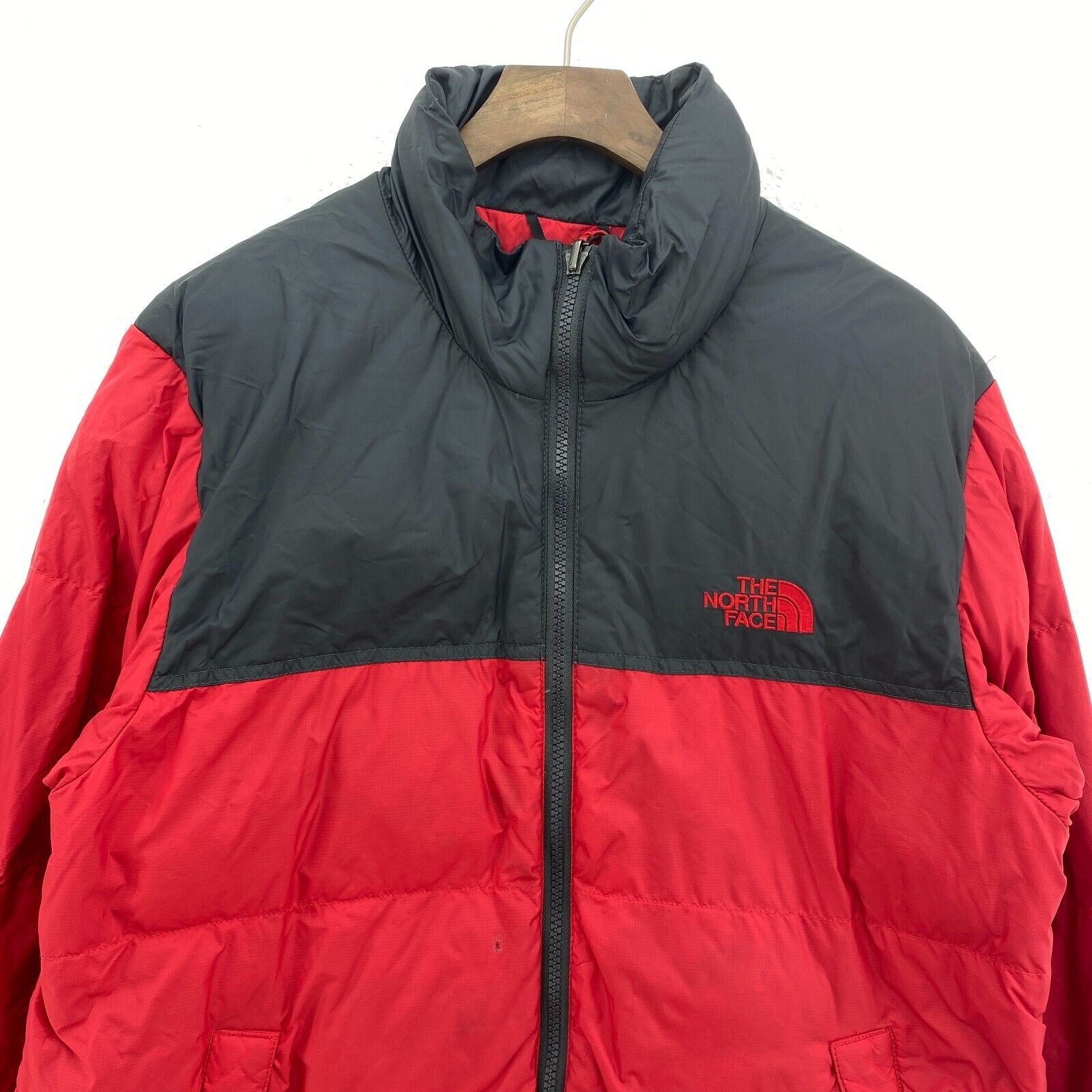 The North Face Men's Full Zip Nuptse Down 700 Series Jacket Red Size S
