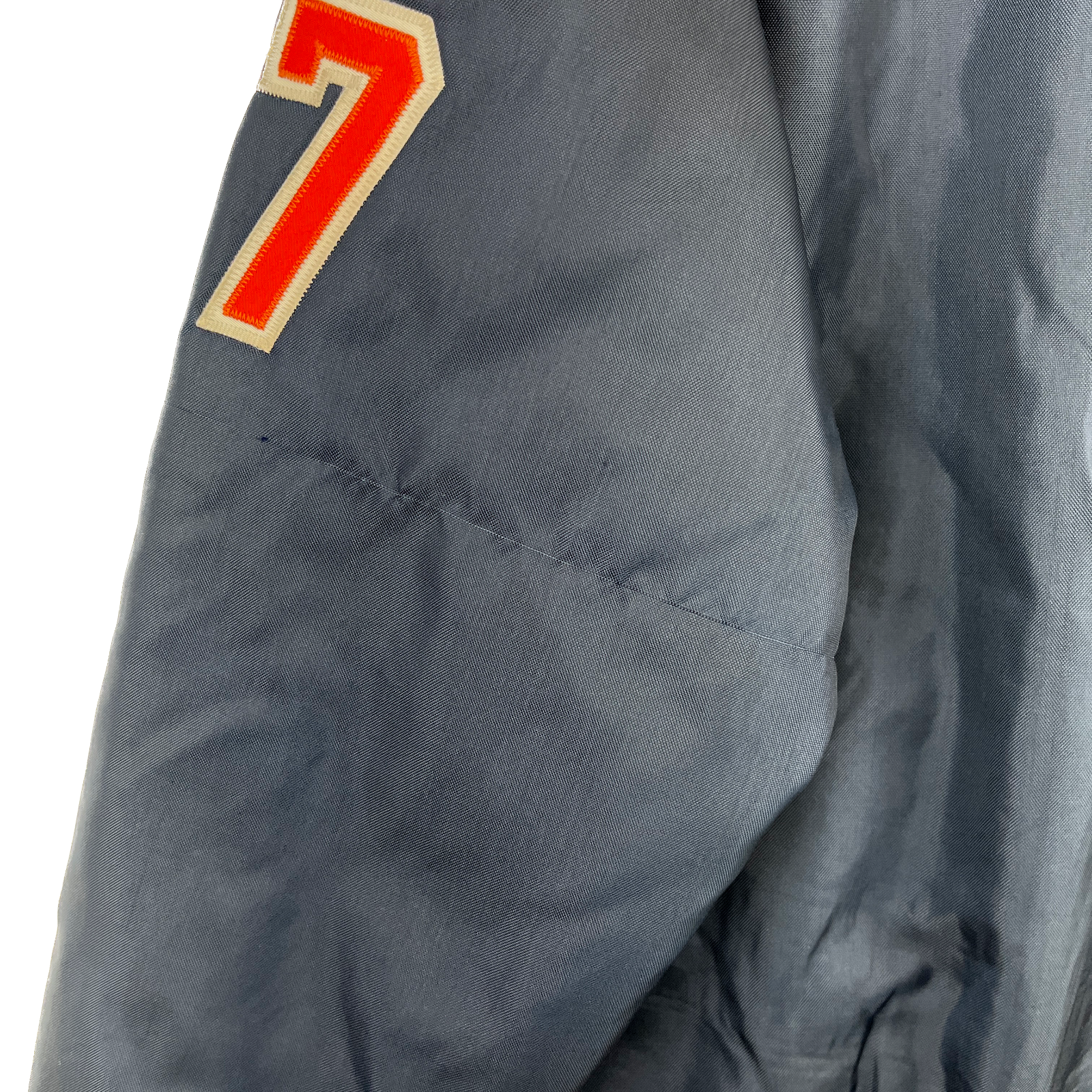 Vintage Dirty Dozen 7 Bomber Navy Blue Jacket Size M