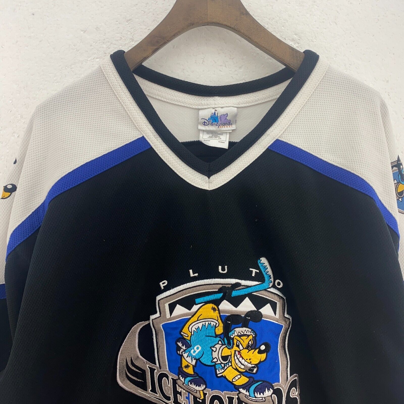 Disney Pluto K9 Ice Hounds Black Hockey Jersey Size S Youth