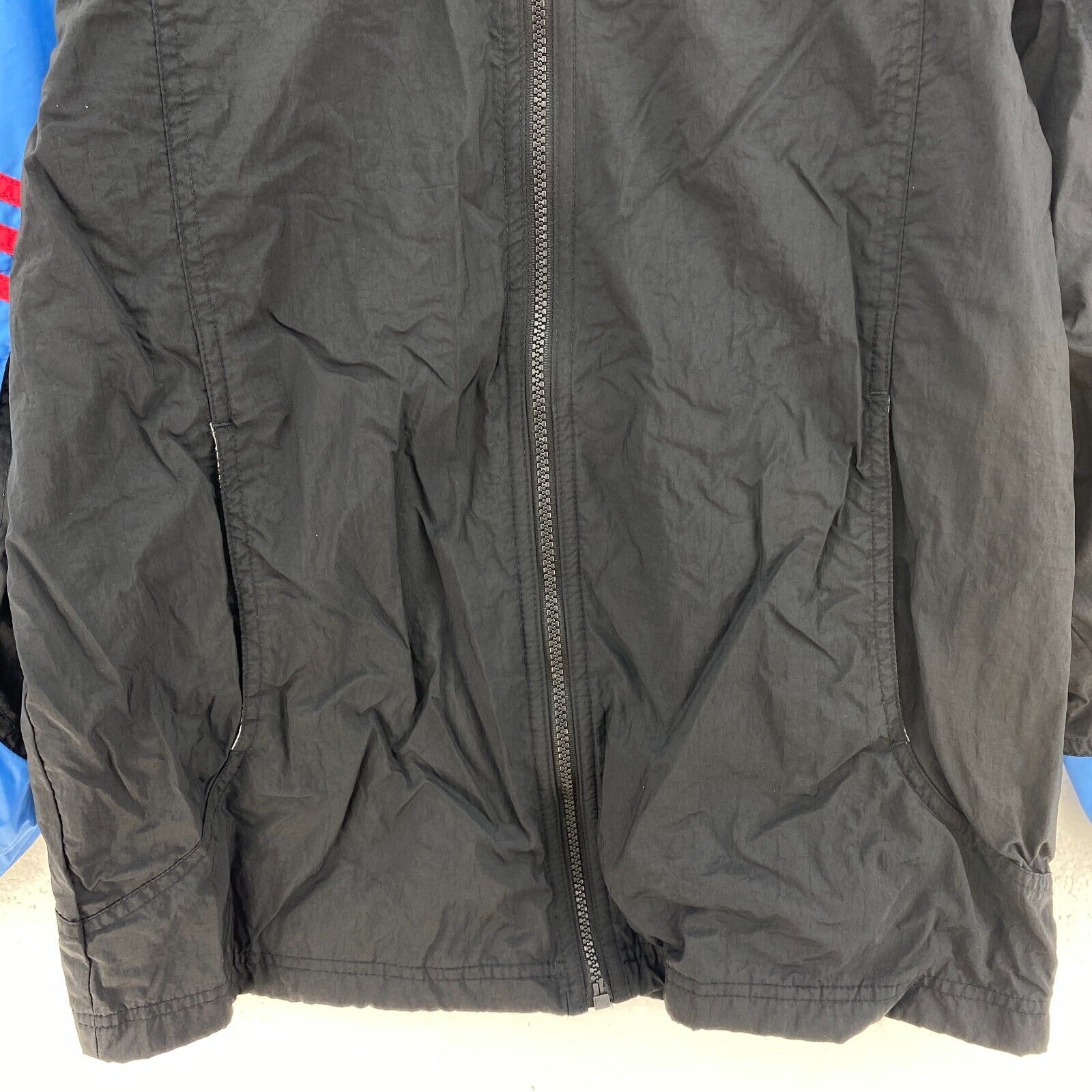 Adidas Logo Embroidered Lightweight Jacket Size S Black Full Zip Up