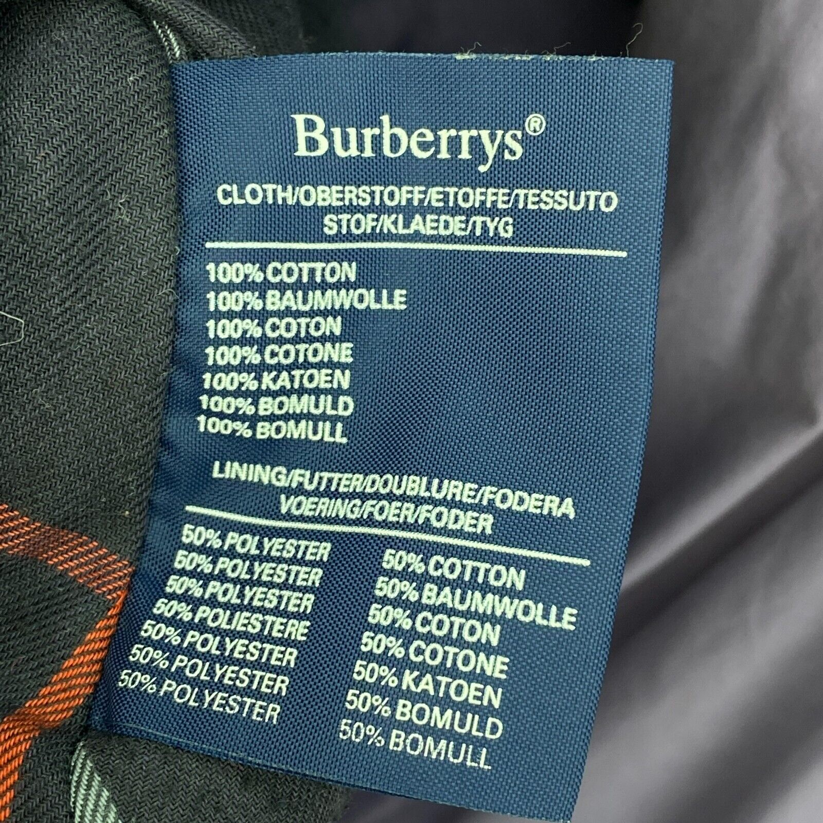 Burberry Purple Trench Coat Size XL Iconic Pattern Inside