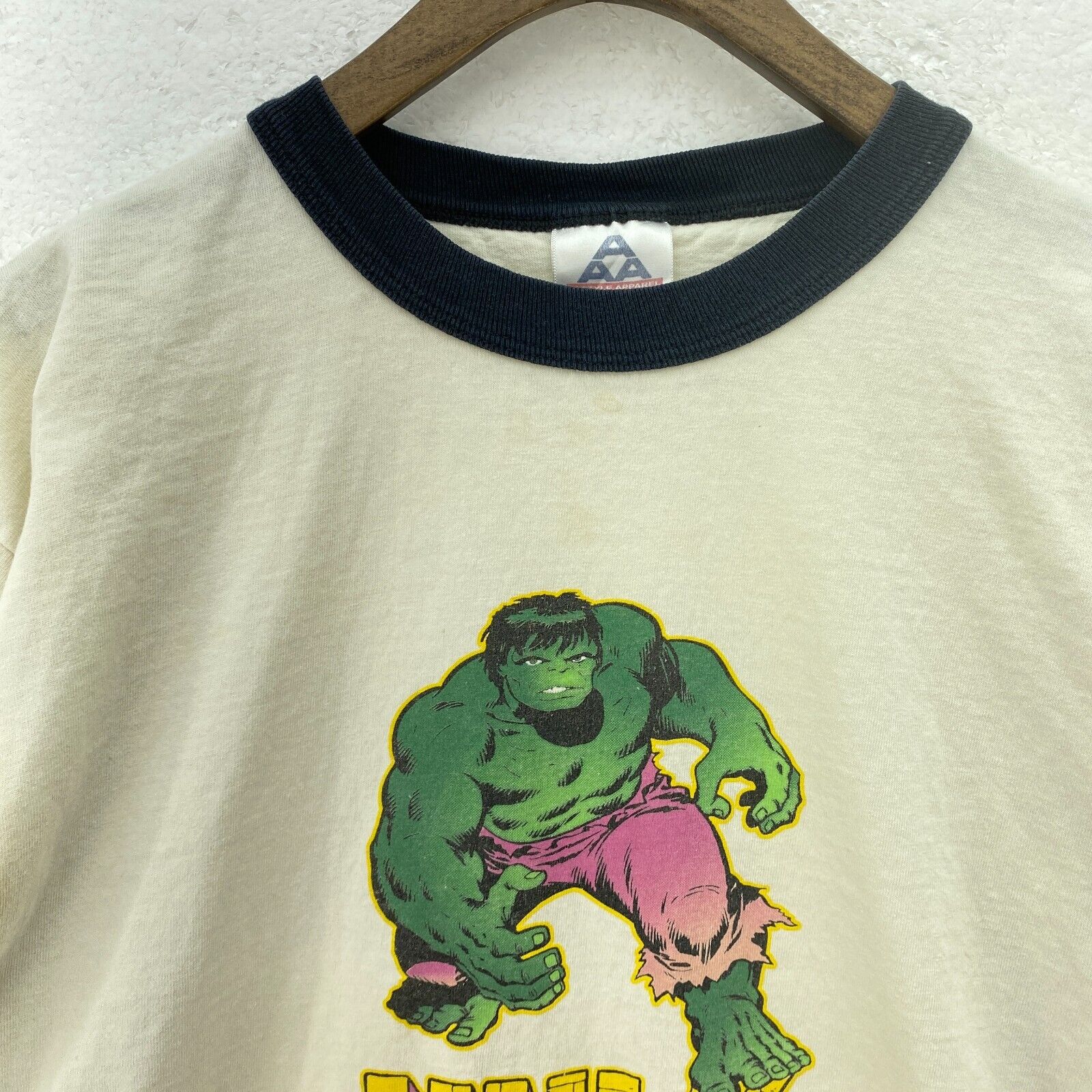 Hulk Marvel Superhero 2000 Comicbook White T-shirt Size L