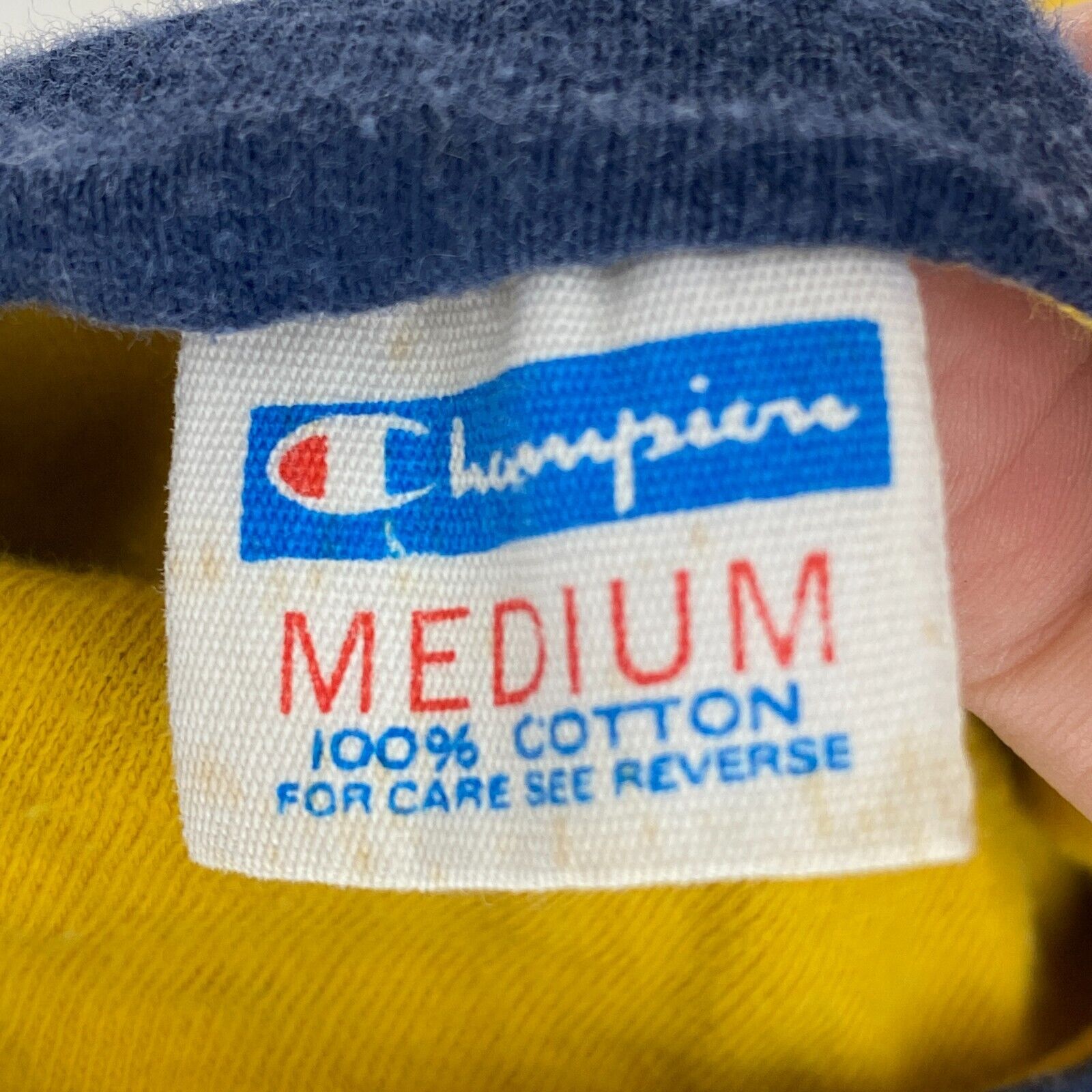 Champion Reversible Mass Maritime Academy Blue Yellow T-shirt Size Young M