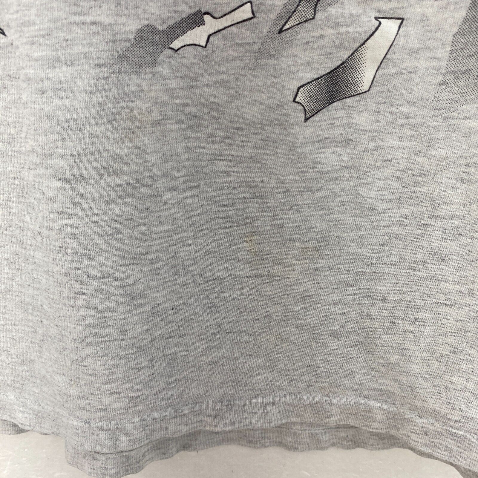 Vintage Nutmeg Miami Hurricanes T-shirt Size XL Gray NCAA Both Sides Print USA