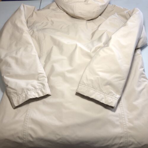 L.L.Bean Women's Beige Insulated Ultra Long Puffer Coat Size S Full Zip