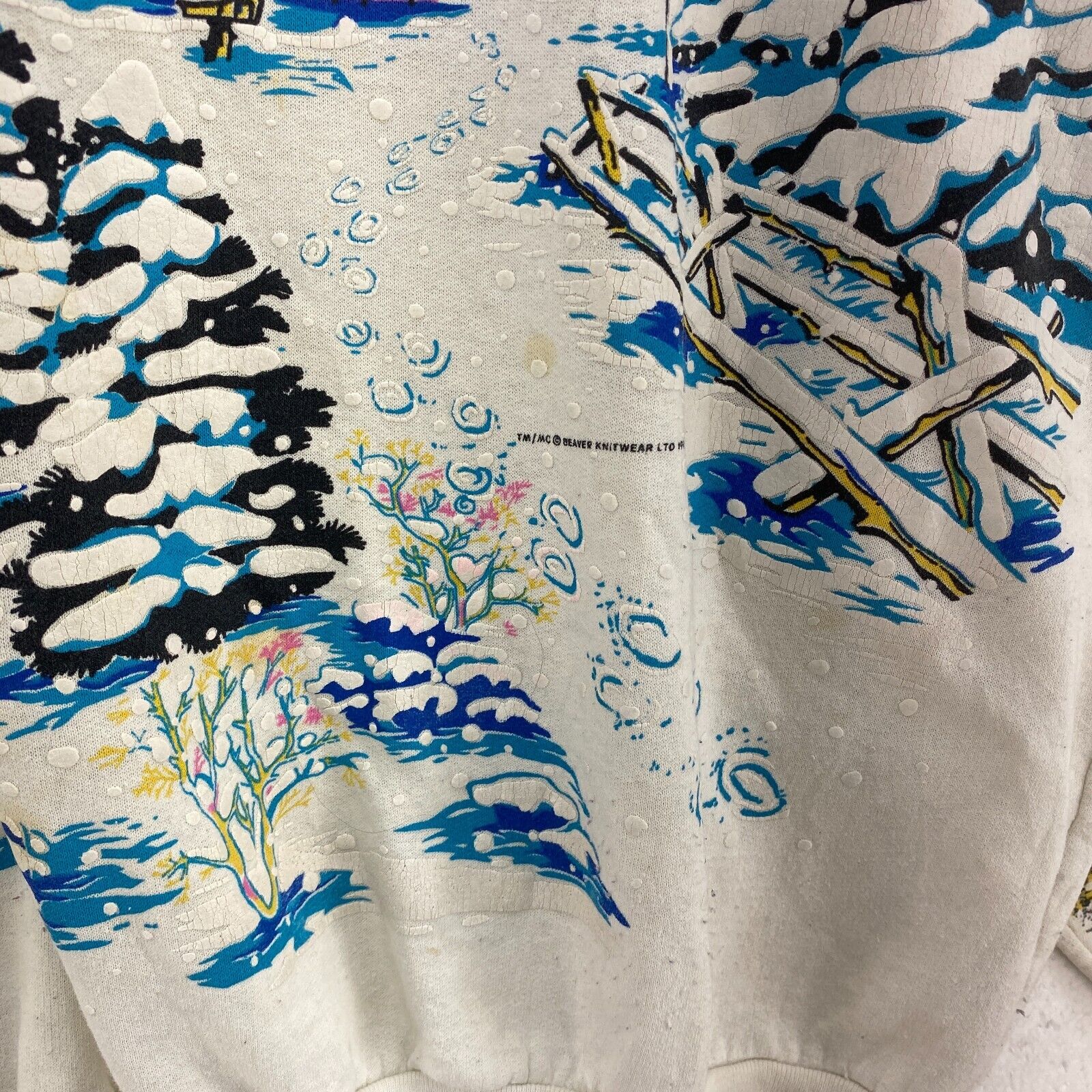 1992 Winter Village Snow White Sweatshirt Size M Crew Neck